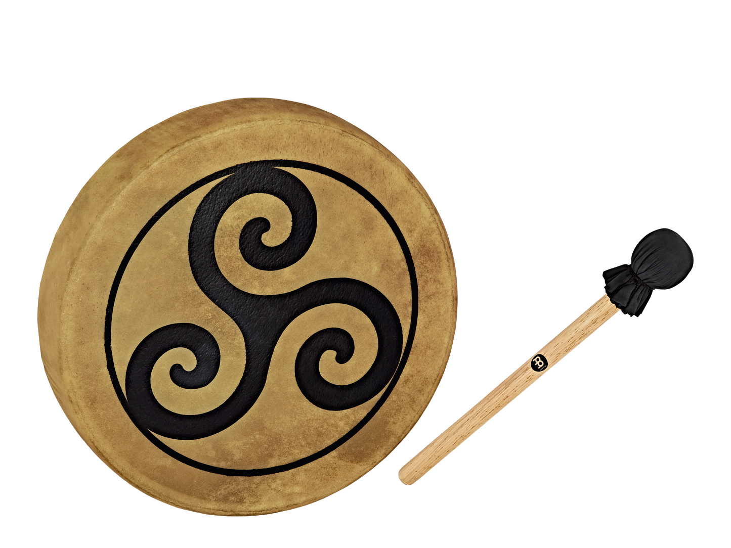 15" Native American-Style Hoop Drum, Triskele