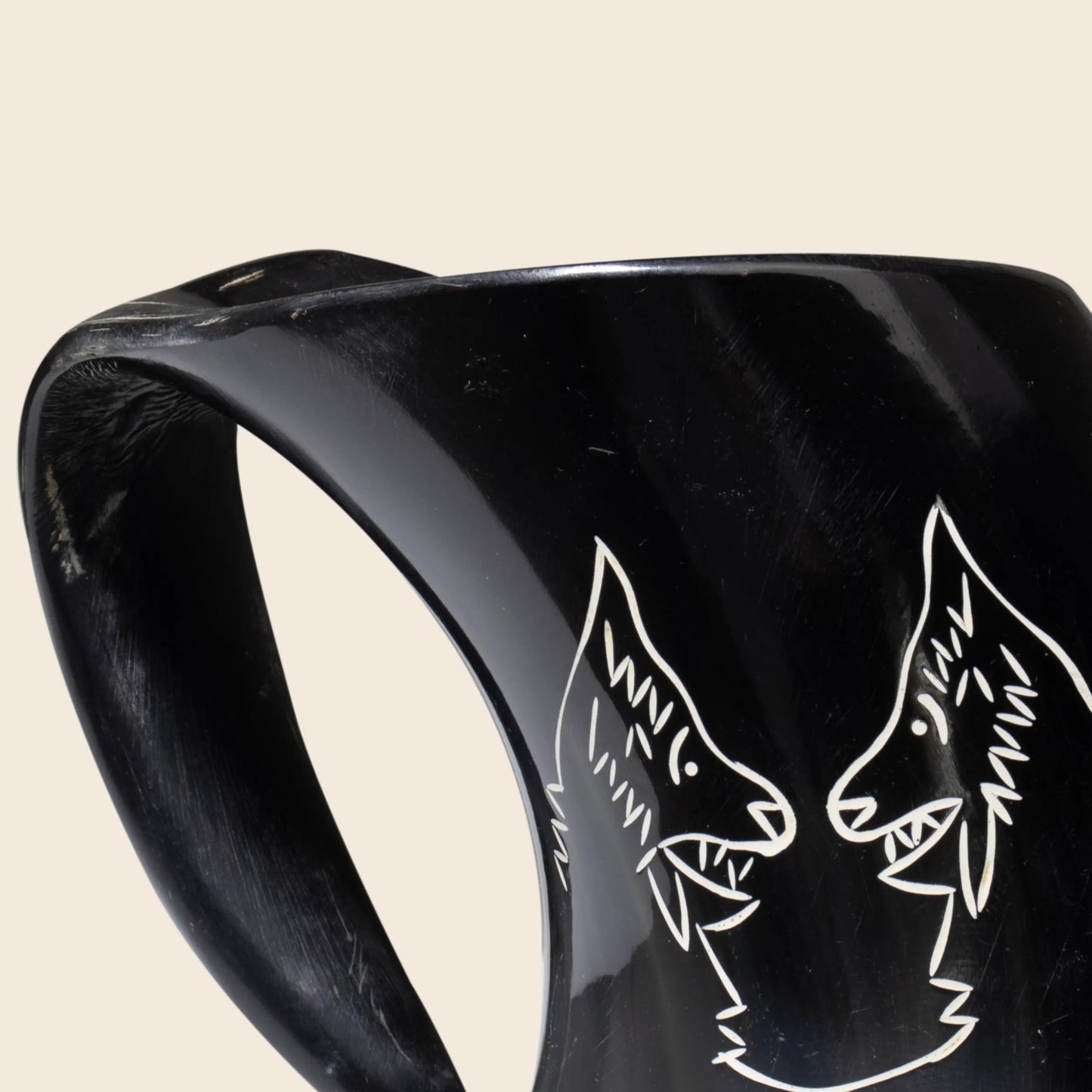 Horn Whiskey Mugs - Holds Upto 6.5 oz, Twin Wolf - Concordia Style Boutique
