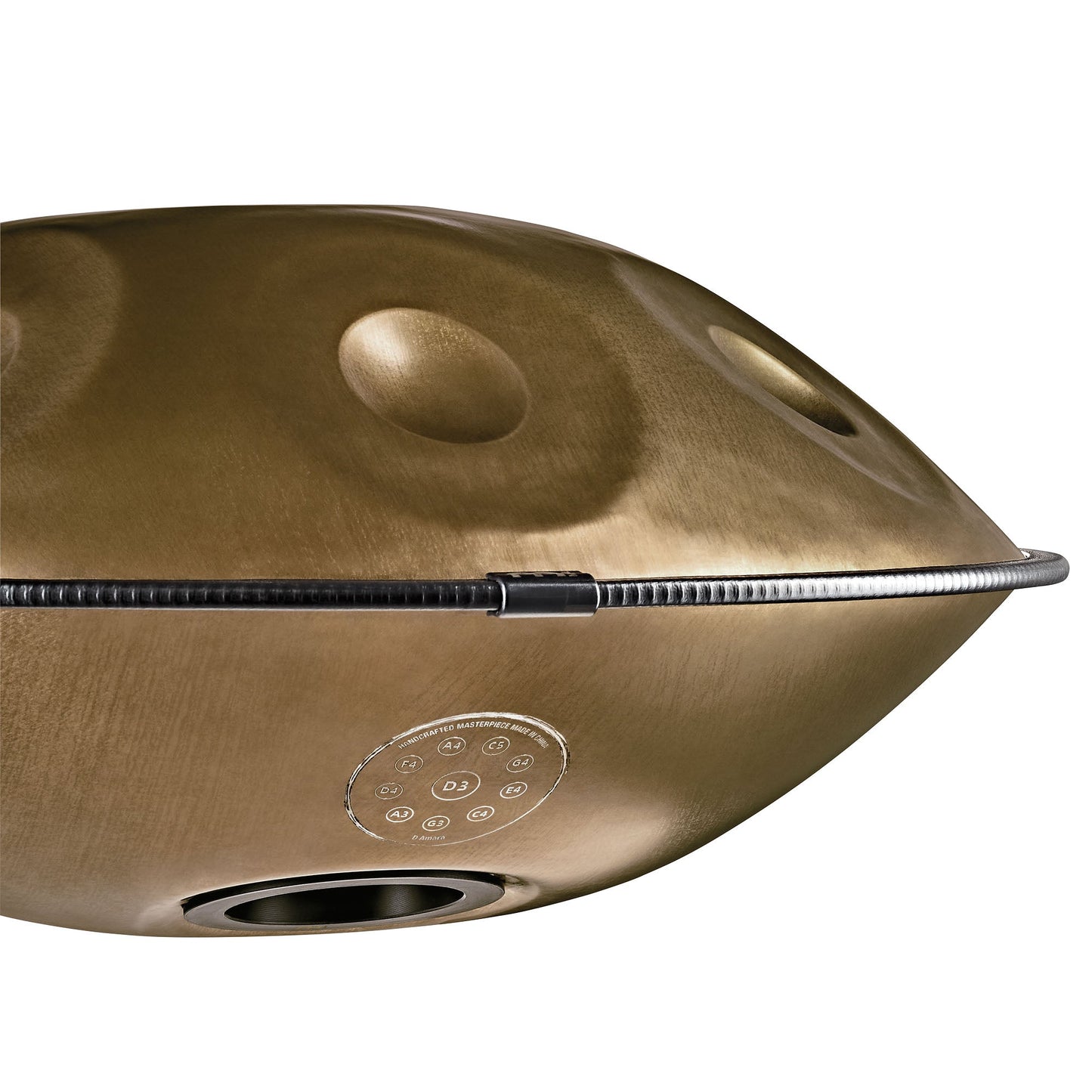 Sensory Handpan, D Amara, 10 Notes, Vintage Gold