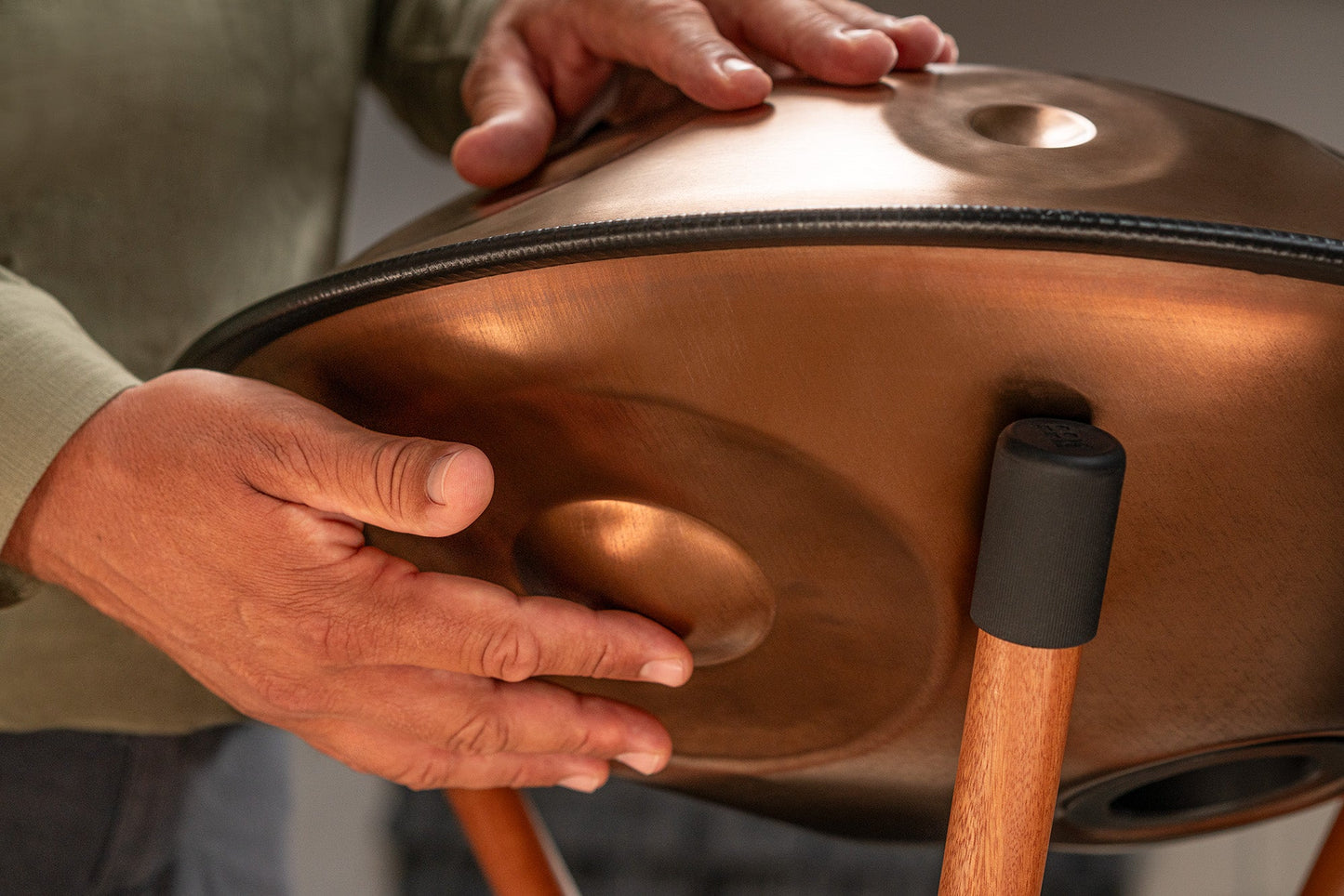 Sensory Handpan, F Pygmy, 11 Notes, Vintage Copper