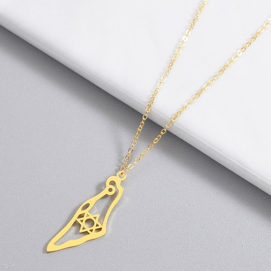 Map of Israel Necklace