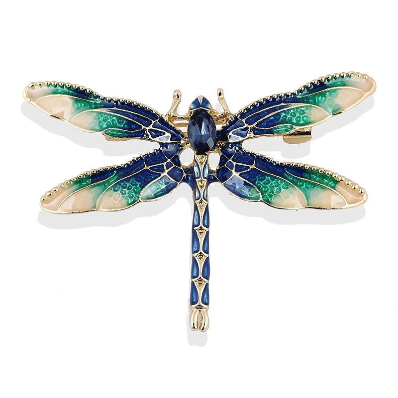 Vintage Crystal Dragonfly Brooch Pin Jewelry Accessories