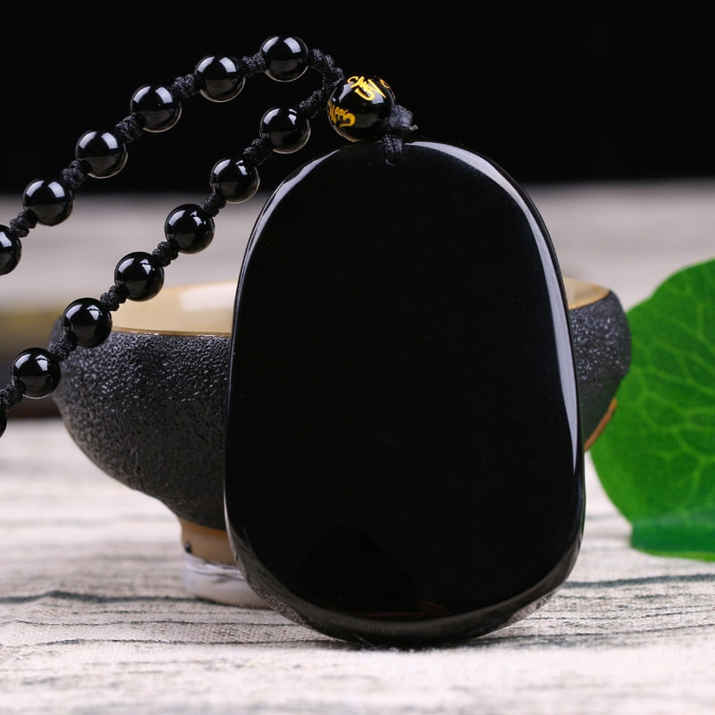 Obsidian Dragon Necklace | Courage & Prosperity