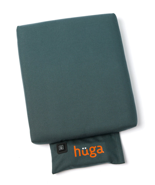 Steel Grey Cordura® / Orange Logo - US-made Hüga heated cushions are the longest-lasting, highest quality, most durable heated cushions you can buy!