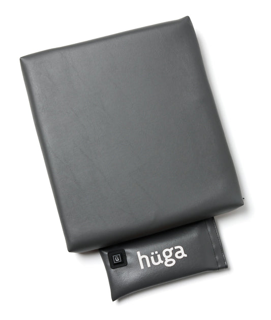 Anchor Grey Vinyl / White Logo - US-made Hüga heated cushions are the longest-lasting, highest quality, most durable heated cushions you can buy!