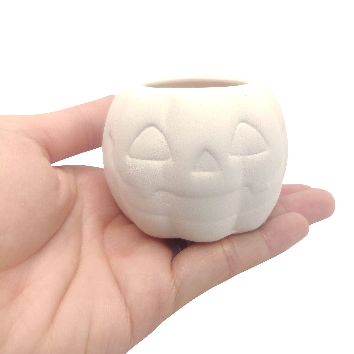 Halloween White Pumpkin Pot