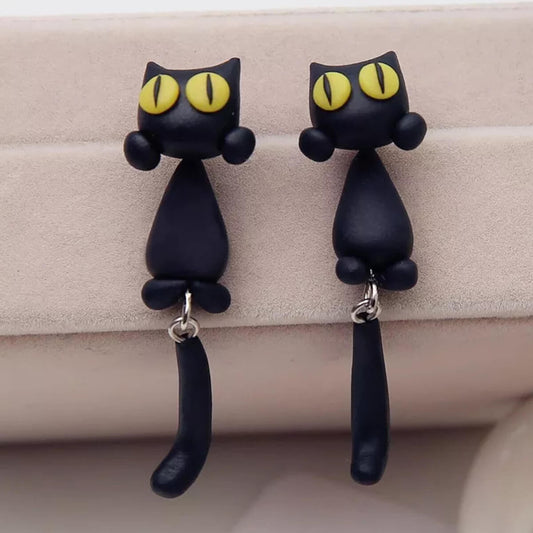 HANDMADE CAT EARRINGS (PAIR) - Concordia Style Boutique
