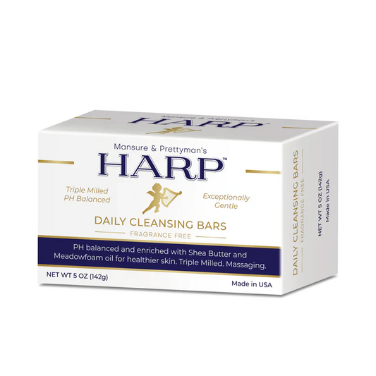 HARP pH-Balanced Body Wash Bar - Extra Gentle For Dry or Sensitive Skin + Shea Butter-Borage oil- Meadowfoam | Non-Comedogenic | Soap-Free, Lye-Free. FRAGRANCE FREE (No Masking agents added)