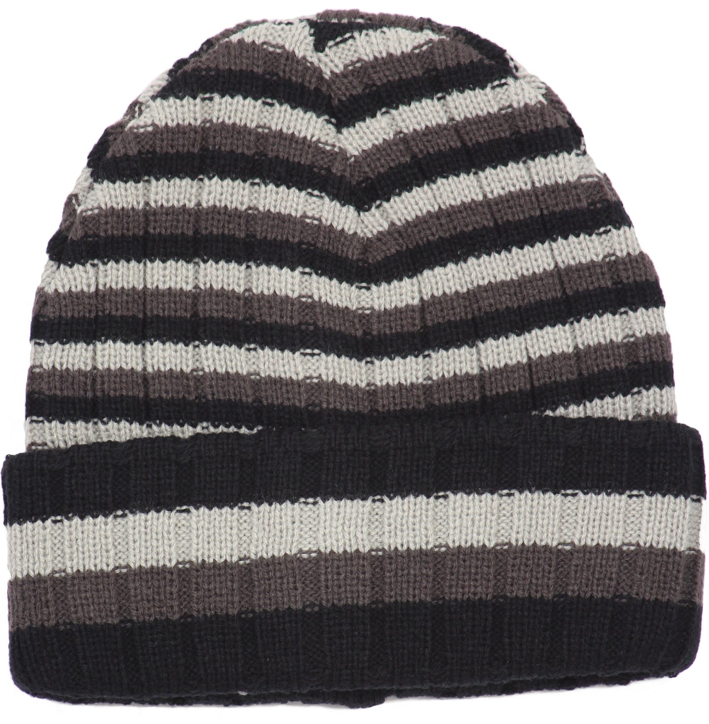 Sakkas Sam Unisex Ribbed Stripe Beanie Cap - Concordia Style Boutique
