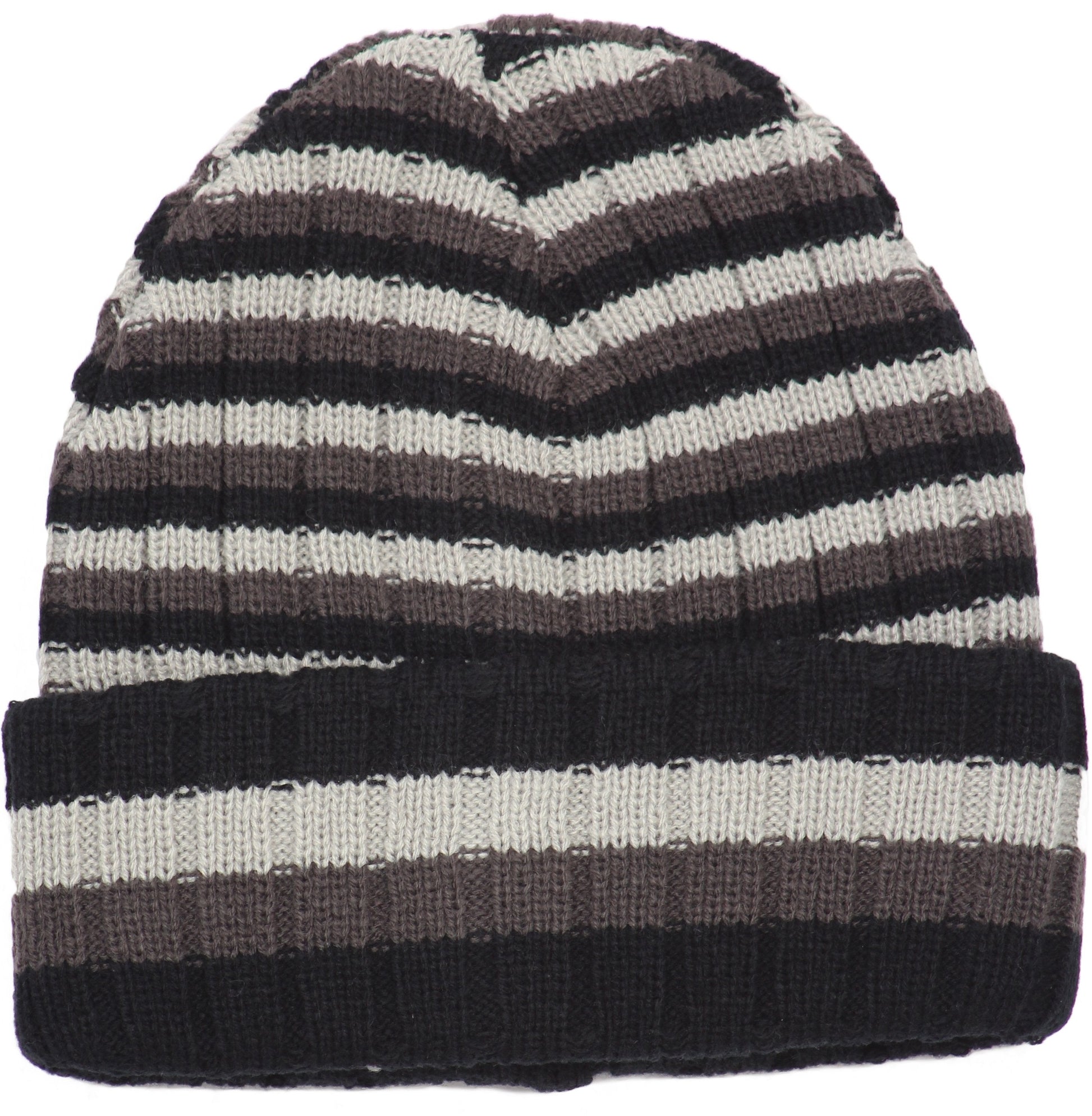Sakkas Sam Unisex Ribbed Stripe Beanie Cap - Concordia Style Boutique