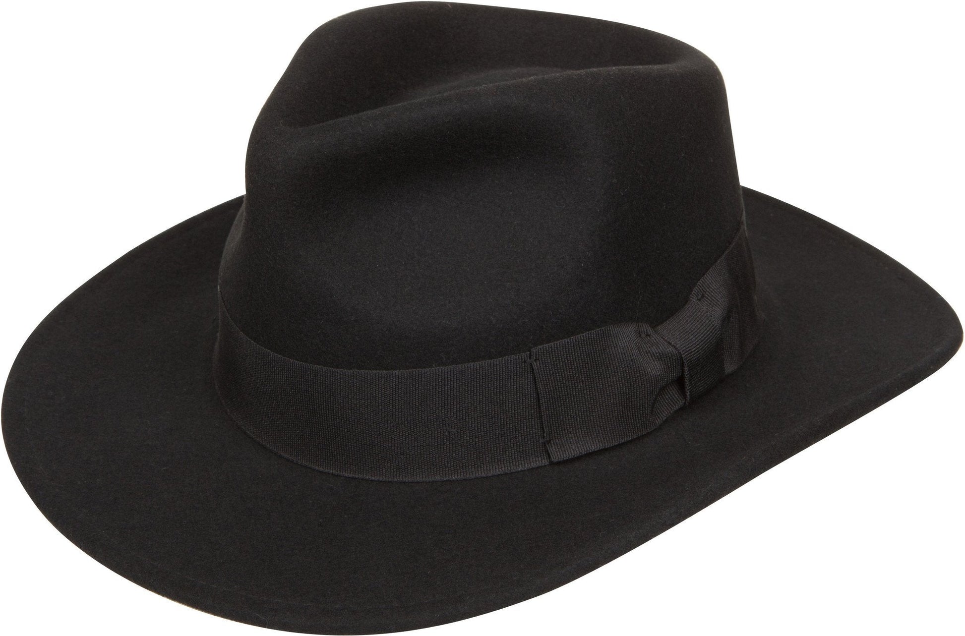 Sakkas Flynn Grosgrain Bow Wide Brim Wool Fedora - Concordia Style Boutique
