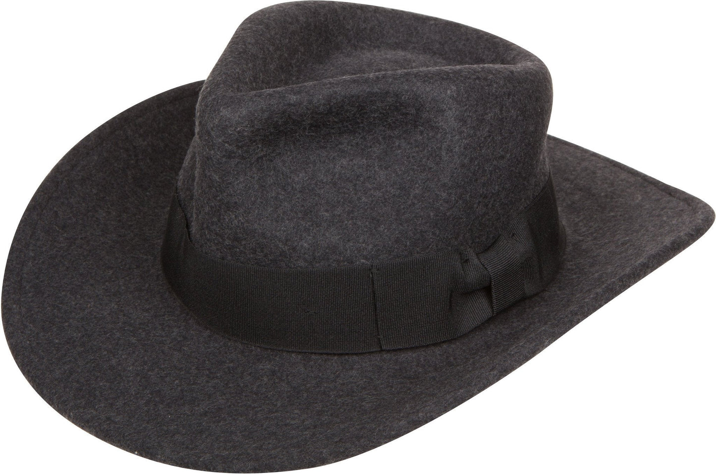 Sakkas Flynn Grosgrain Bow Wide Brim Wool Fedora - Concordia Style Boutique