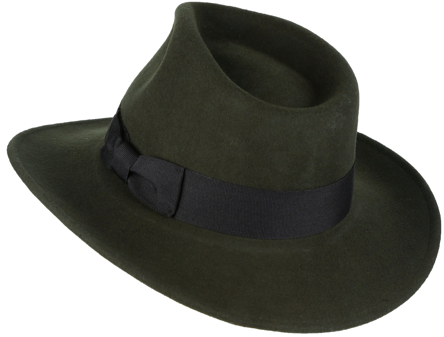 Sakkas Flynn Grosgrain Bow Wide Brim Wool Fedora - Concordia Style Boutique
