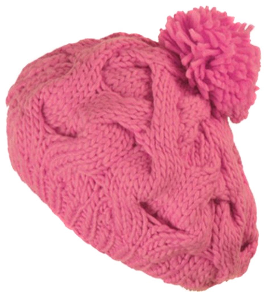 Sakkas Cable Knit Pom Pom Thick Slouch Hat - Concordia Style Boutique