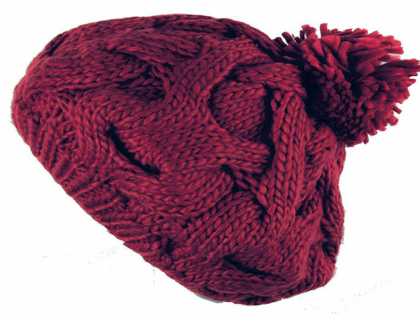 Sakkas Cable Knit Pom Pom Thick Slouch Hat - Concordia Style Boutique