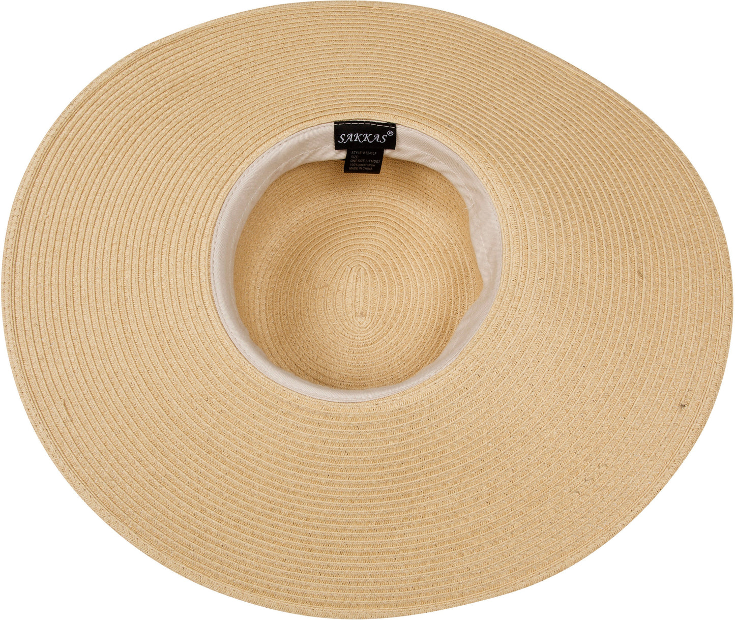 Sakkas Bella UPF 50+ 100% Paper Straw Flower Accent Wide Brim Floppy Hat - Concordia Style Boutique