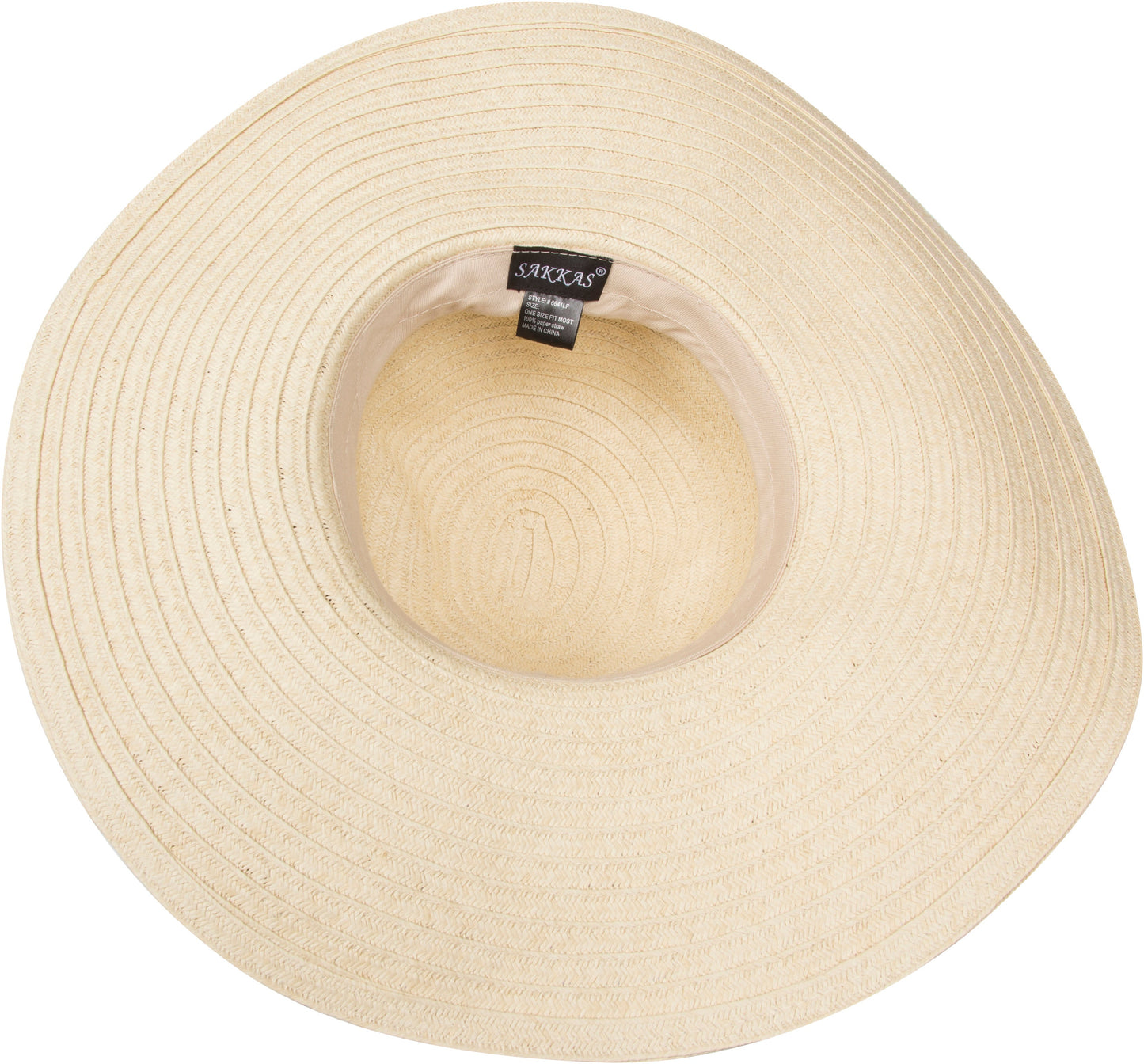 Sakkas Daisy UPF 50+ 100% Paper Straw Flower Accent Wide Brim Floppy Hat - Concordia Style Boutique