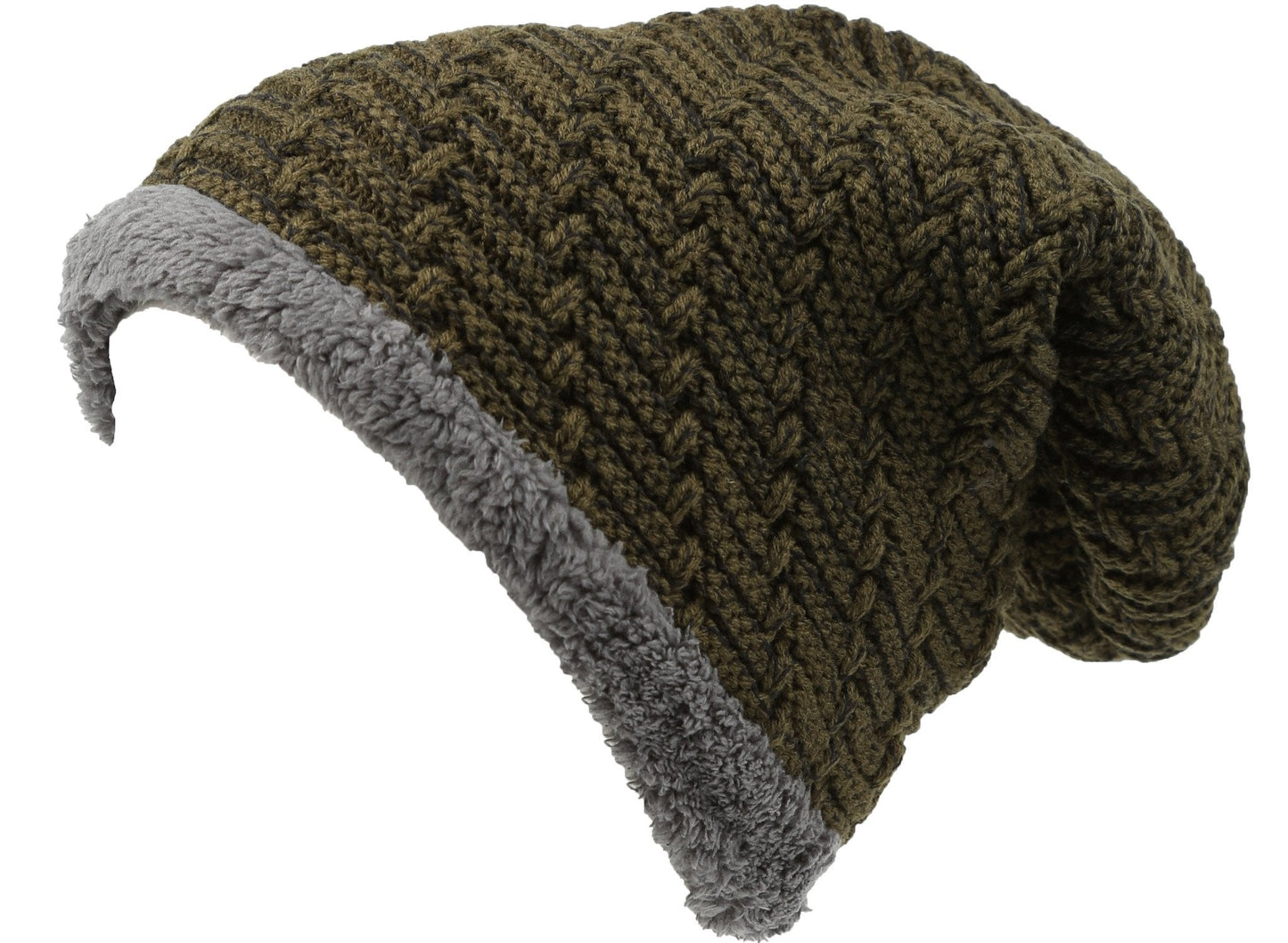 Sakkas Veloce Tall Long Heathered Faux Fur Shearling Lined Unisex Beanie Hat - Concordia Style Boutique
