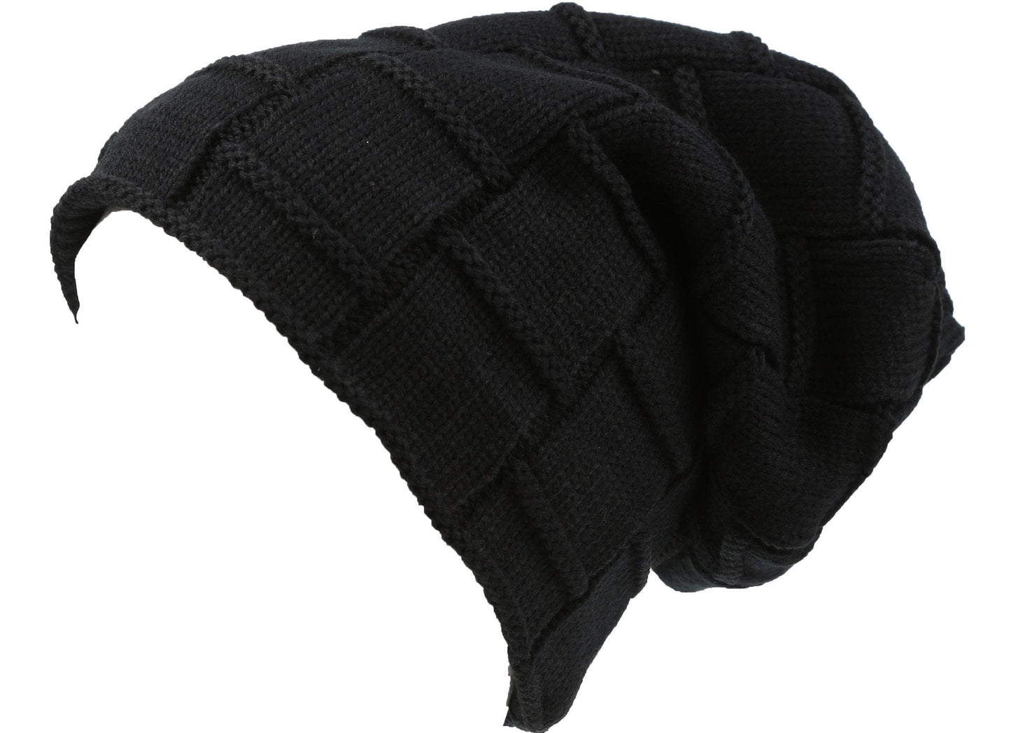 Sakkas Volc Long Tall Pleated Faux Fur Shearling Lined Unisex Winter Hat Beanie - Concordia Style Boutique