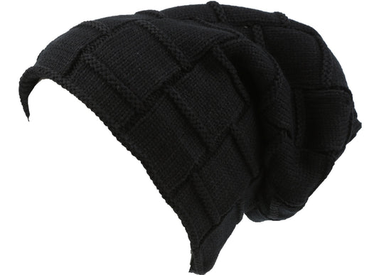 Sakkas Volc Long Tall Pleated Faux Fur Shearling Lined Unisex Winter Hat Beanie - Concordia Style Boutique