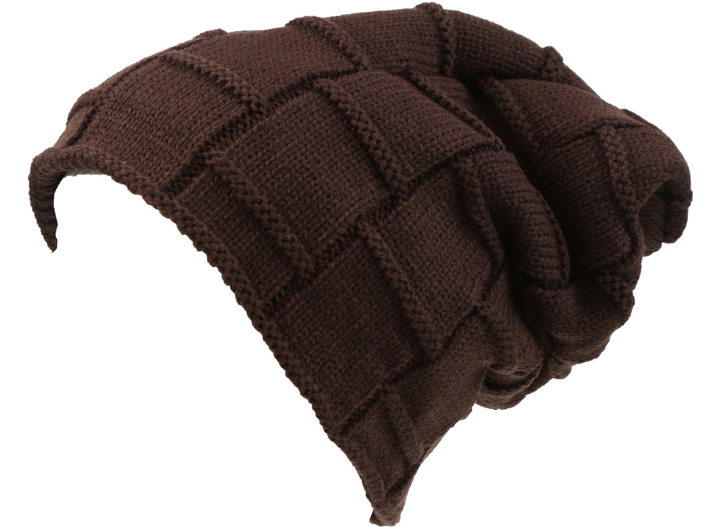 Sakkas Volc Long Tall Pleated Faux Fur Shearling Lined Unisex Winter Hat Beanie - Concordia Style Boutique