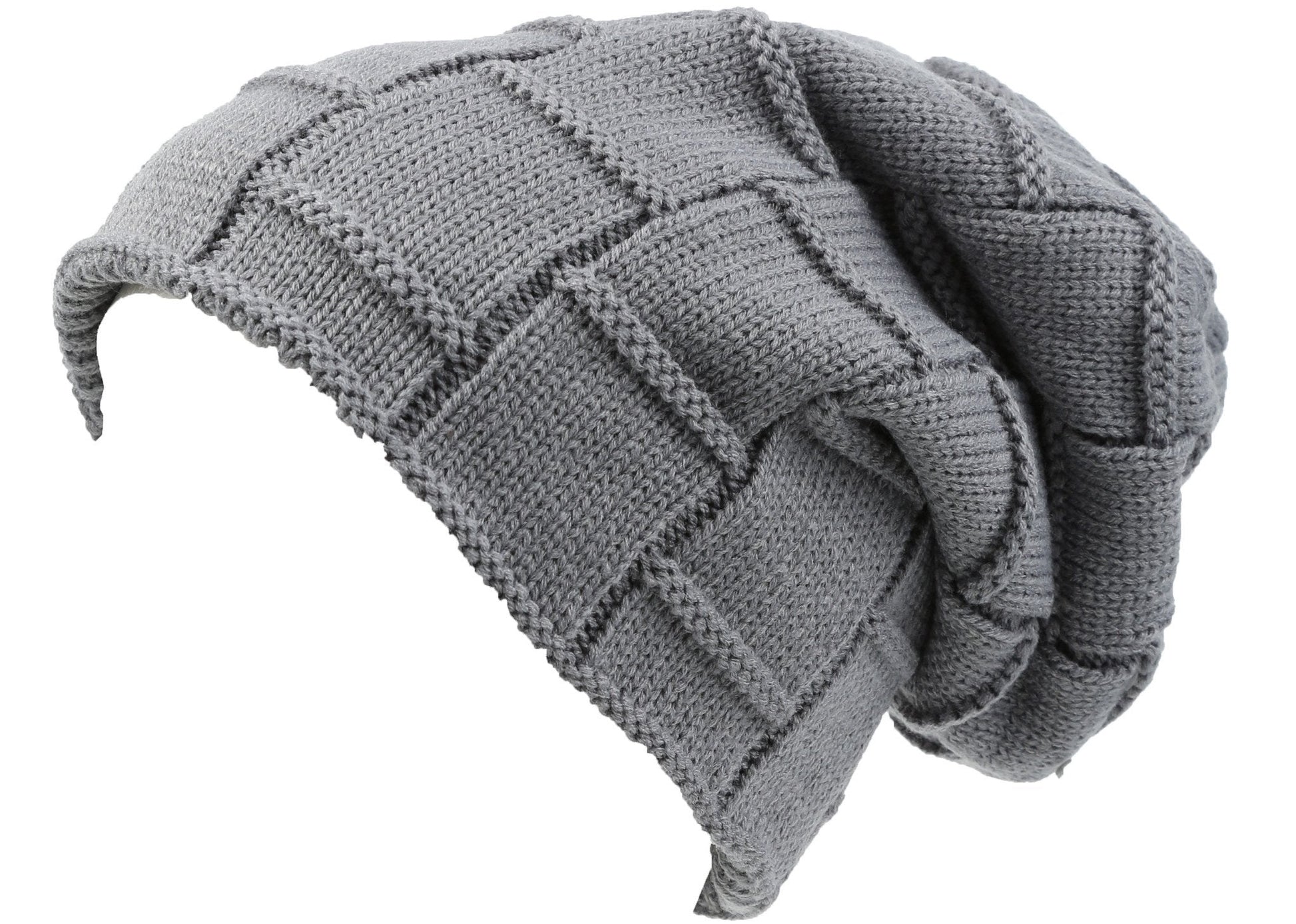 Sakkas Volc Long Tall Pleated Faux Fur Shearling Lined Unisex Winter Hat Beanie - Concordia Style Boutique