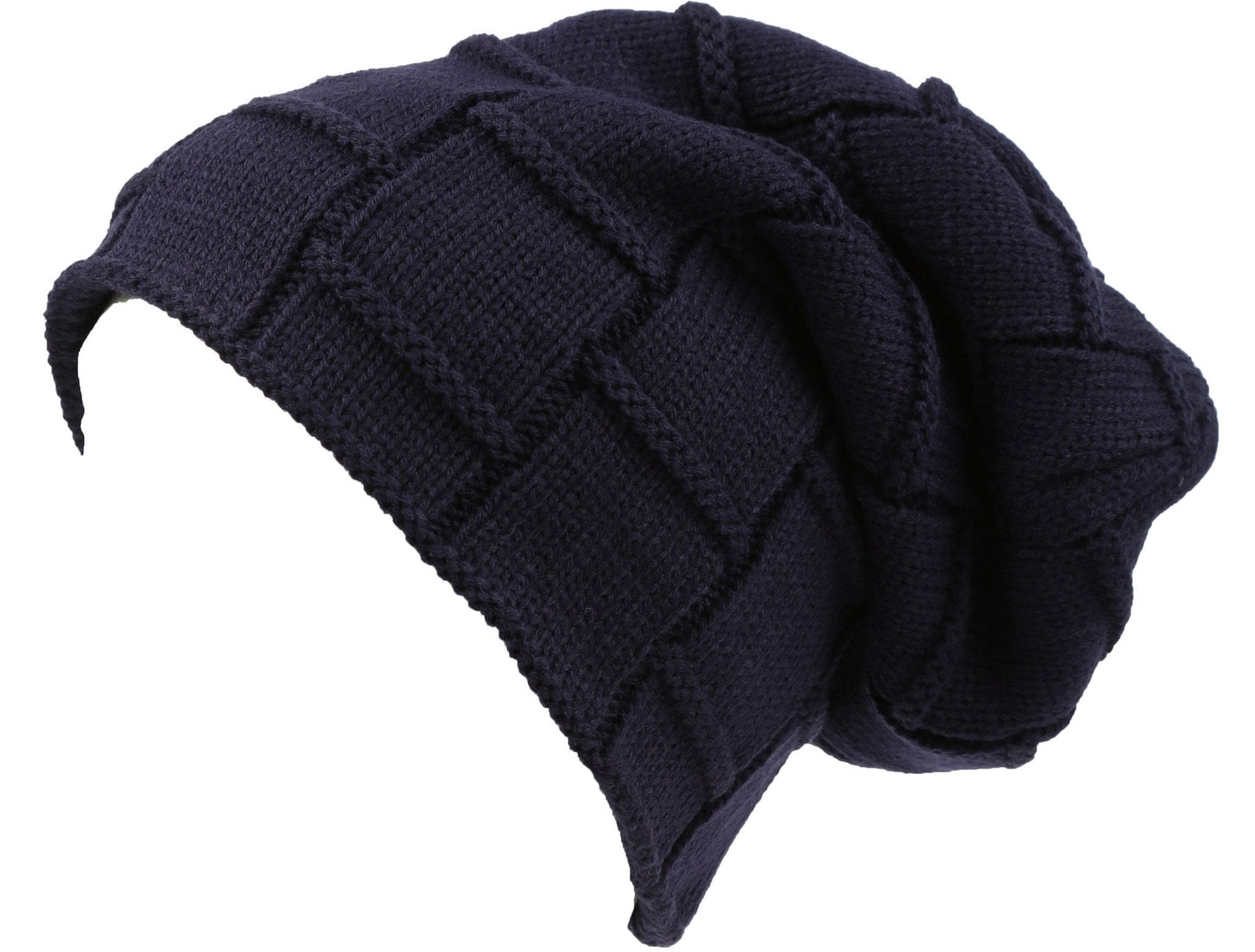 Sakkas Volc Long Tall Pleated Faux Fur Shearling Lined Unisex Winter Hat Beanie - Concordia Style Boutique