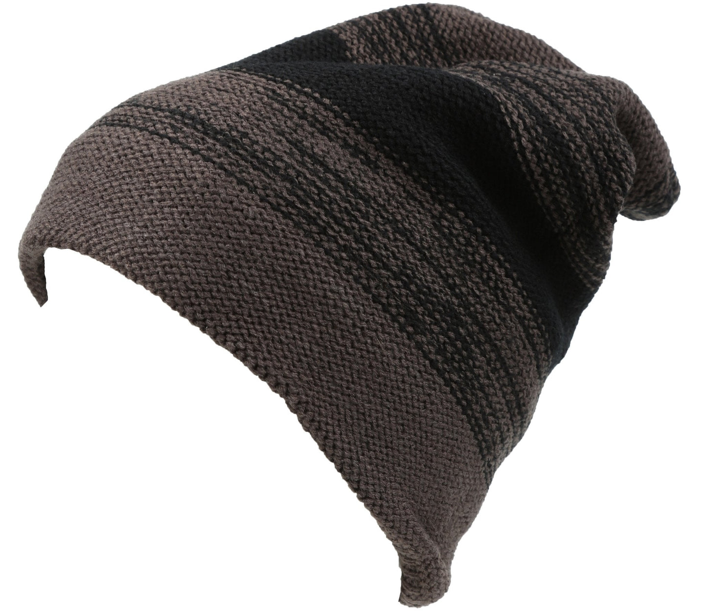Sakkas Balmn Long Tall Classic Striped Heather Faux Fur Lined Unisex Beanie Hat - Concordia Style Boutique