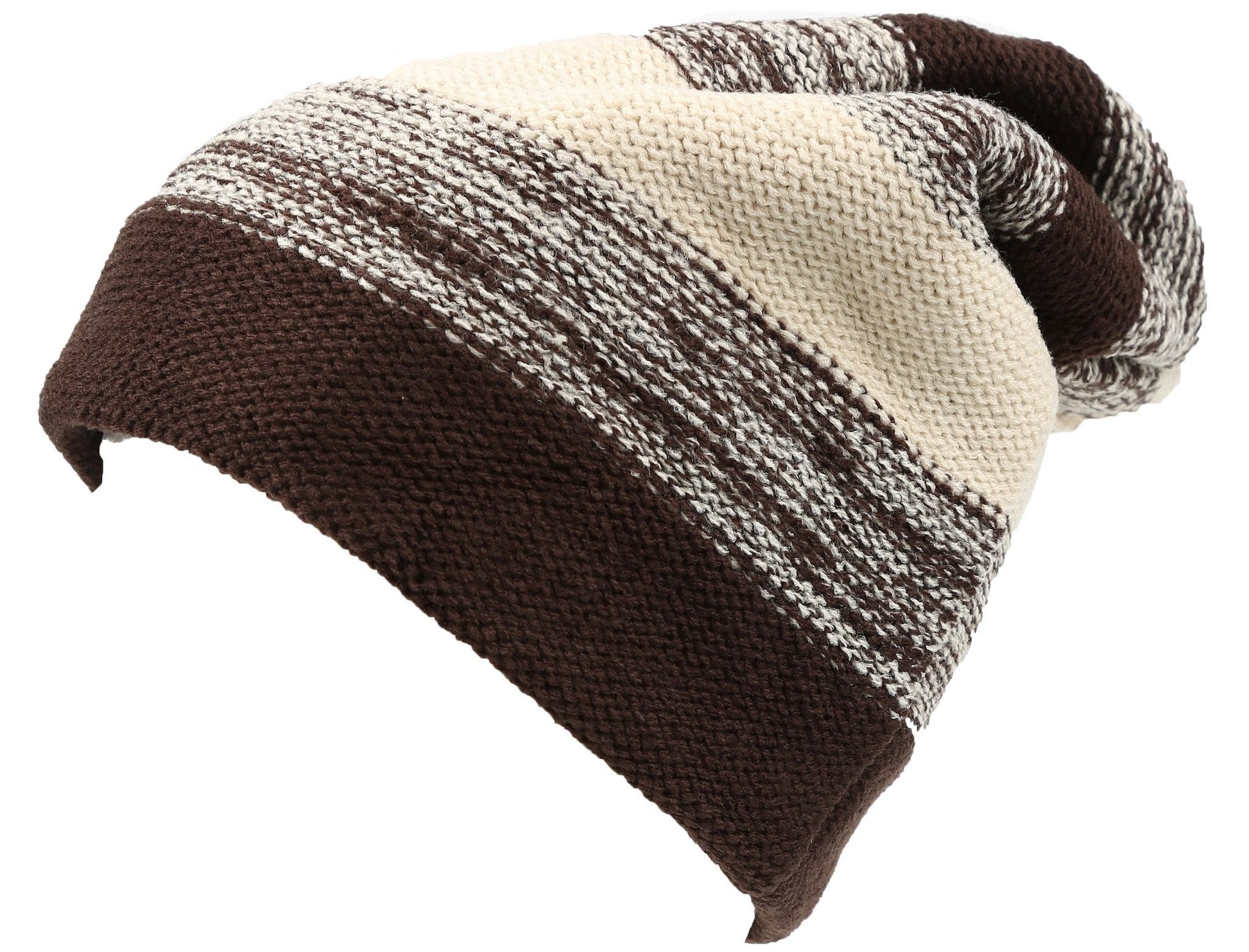 Sakkas Balmn Long Tall Classic Striped Heather Faux Fur Lined Unisex Beanie Hat - Concordia Style Boutique