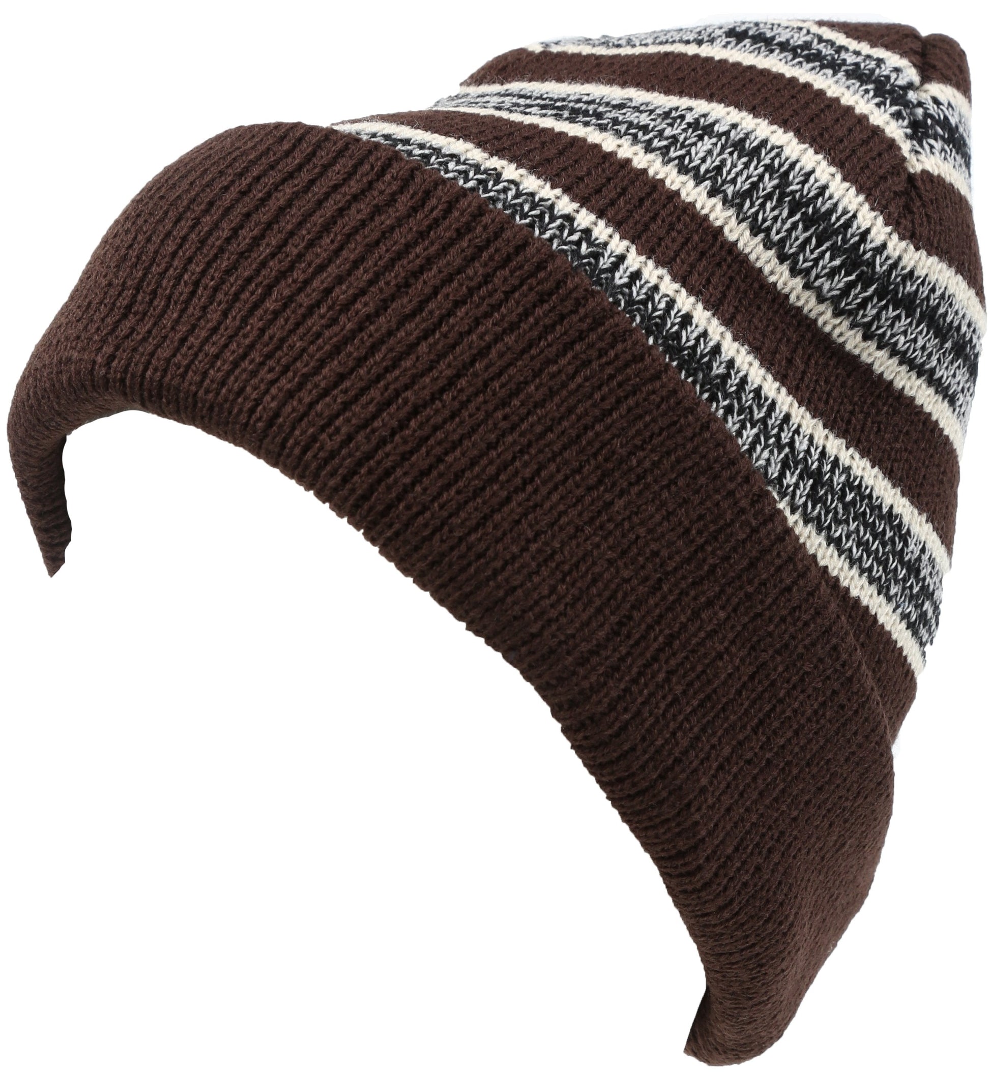 Sakkas Cabbey Mid Weight Striped Multi Colored Ribbed Knit Unisex Beanie Hat - Concordia Style Boutique