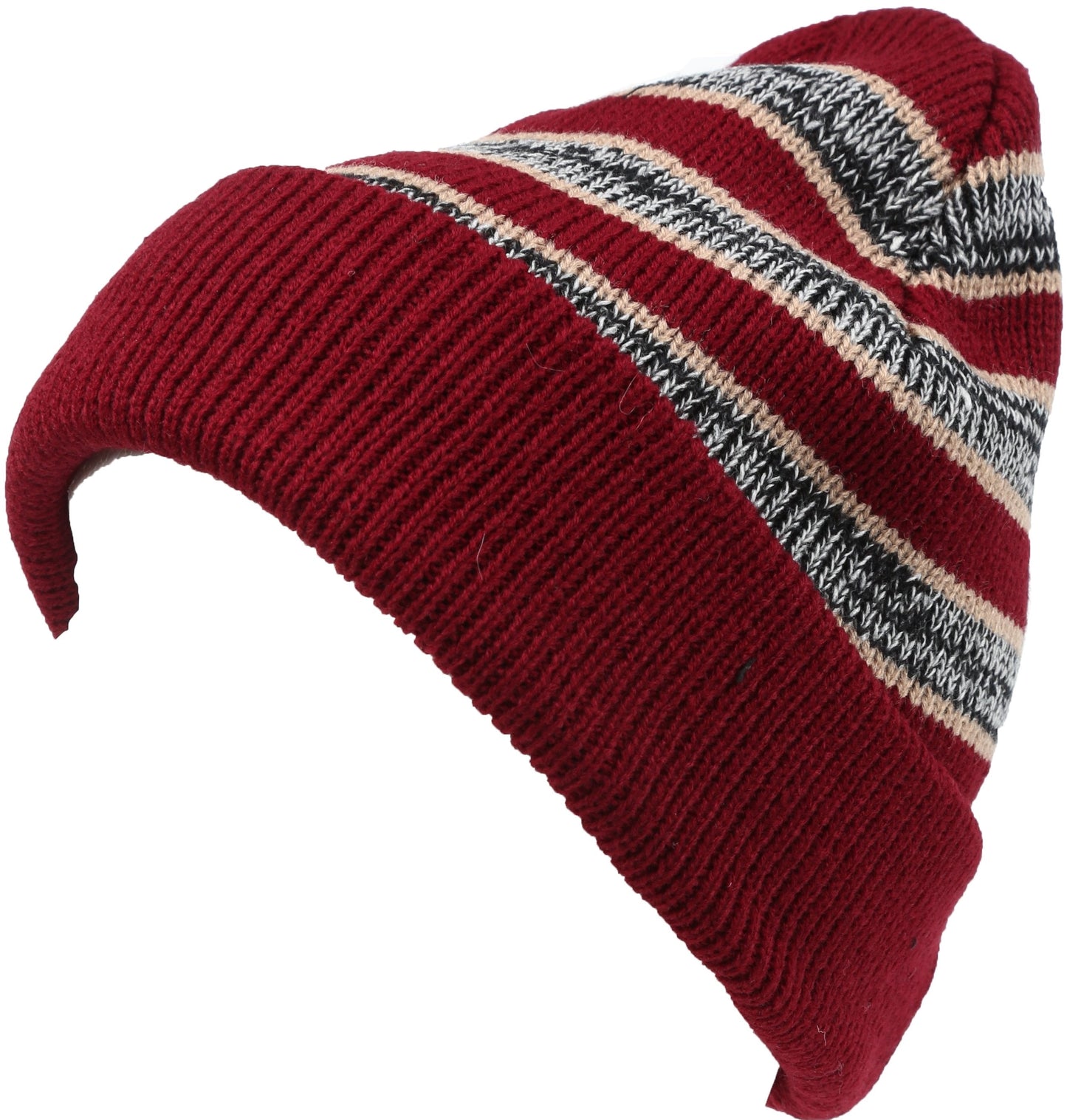 Sakkas Cabbey Mid Weight Striped Multi Colored Ribbed Knit Unisex Beanie Hat - Concordia Style Boutique