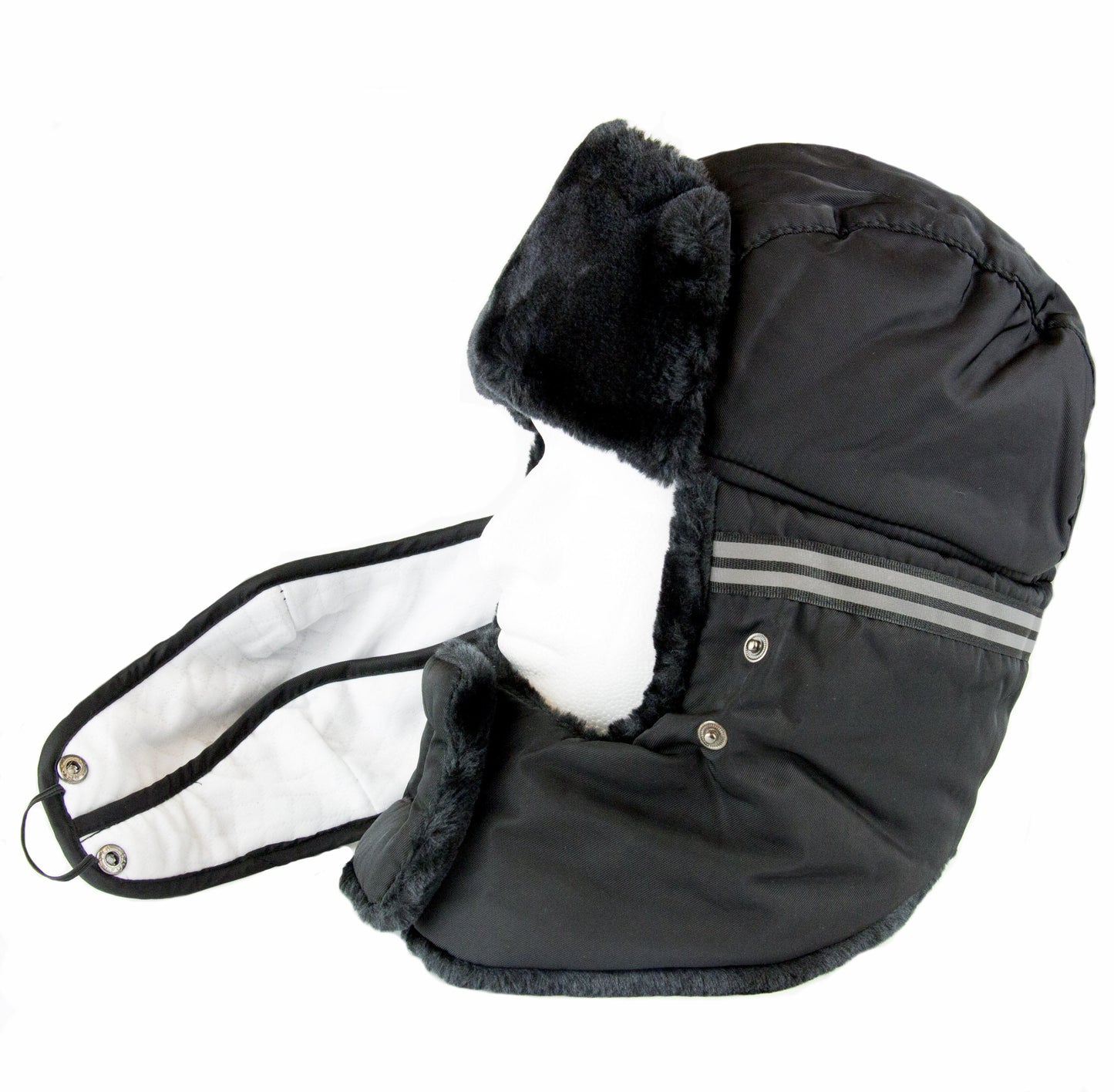 Sakkas Dab Unisex Faux Fur Chin Strap Removable Face Mask Winter Cold Trooper Hat - Concordia Style Boutique