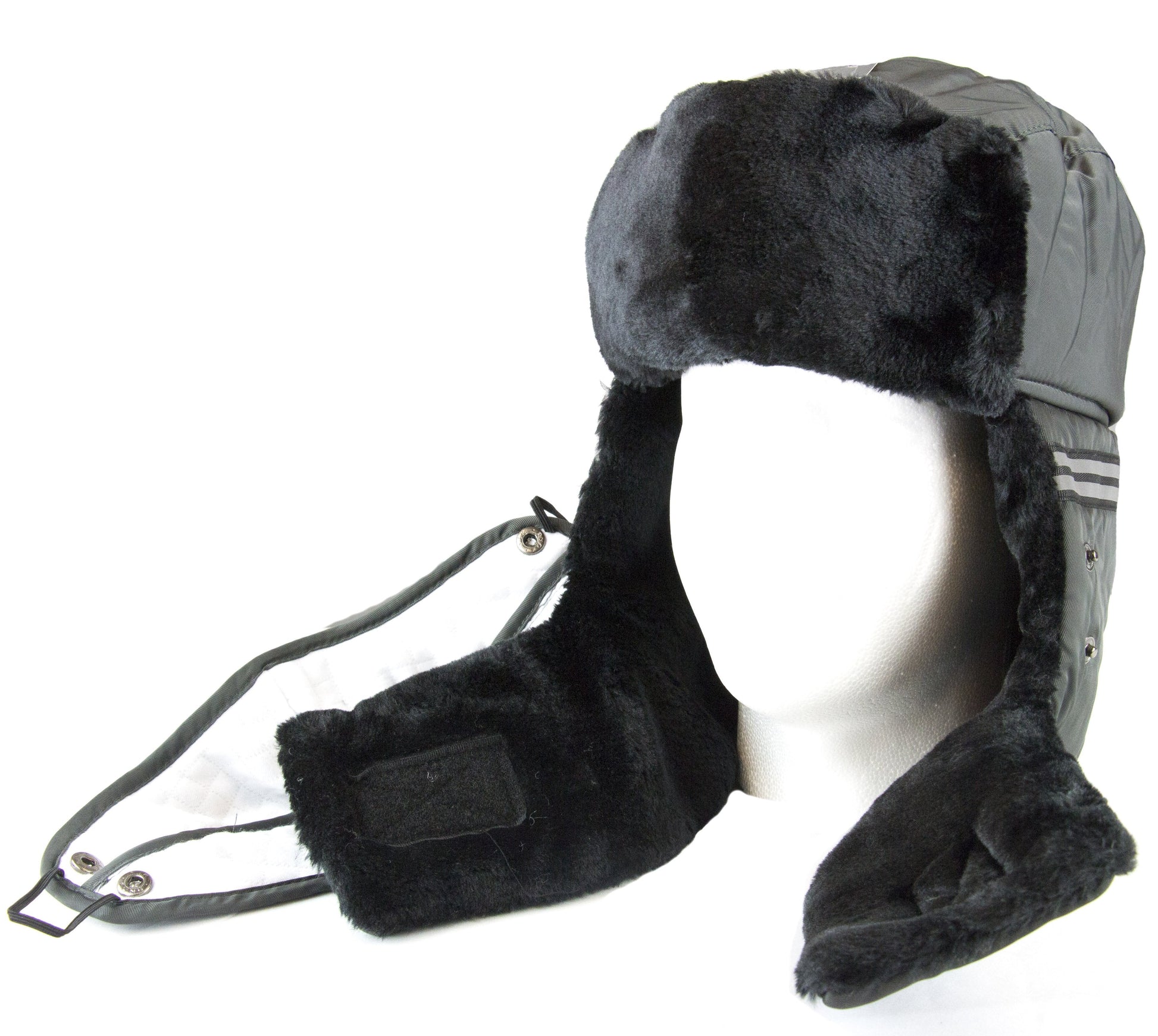Sakkas Dab Unisex Faux Fur Chin Strap Removable Face Mask Winter Cold Trooper Hat - Concordia Style Boutique