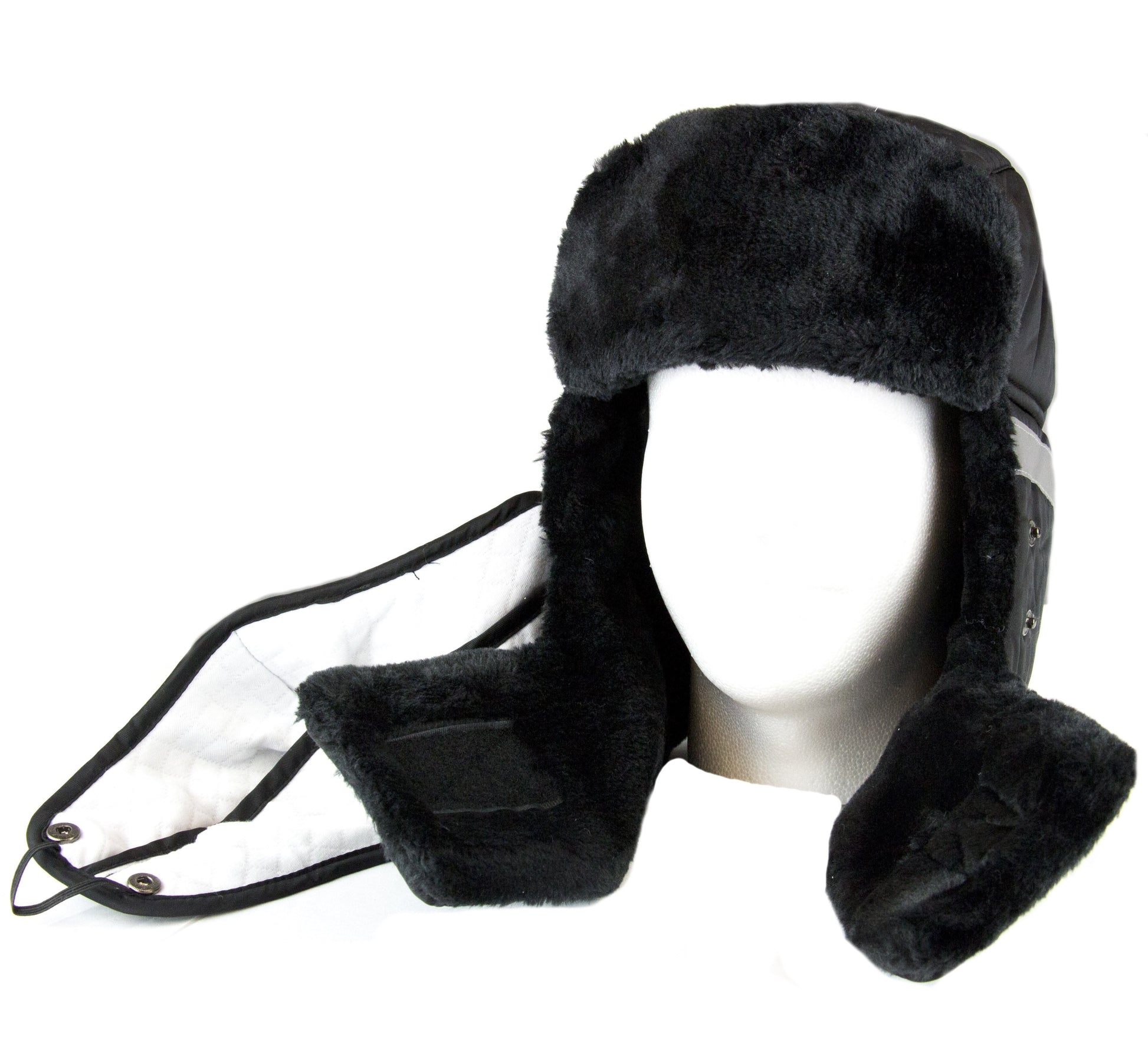Sakkas Dab Unisex Faux Fur Chin Strap Removable Face Mask Winter Cold Trooper Hat - Concordia Style Boutique