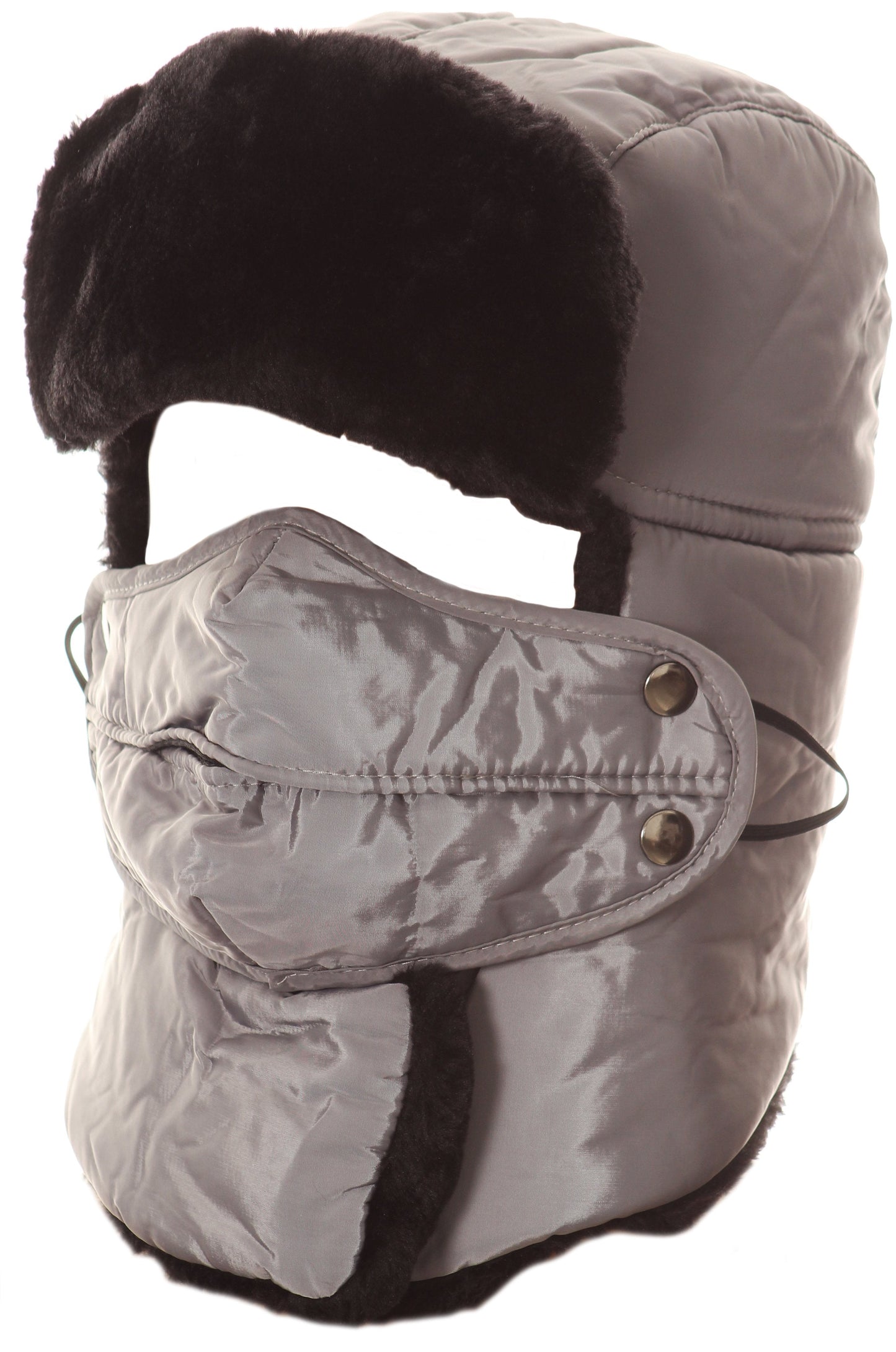 Sakkas Dab Unisex Faux Fur Chin Strap Removable Face Mask Winter Cold Trooper Hat - Concordia Style Boutique