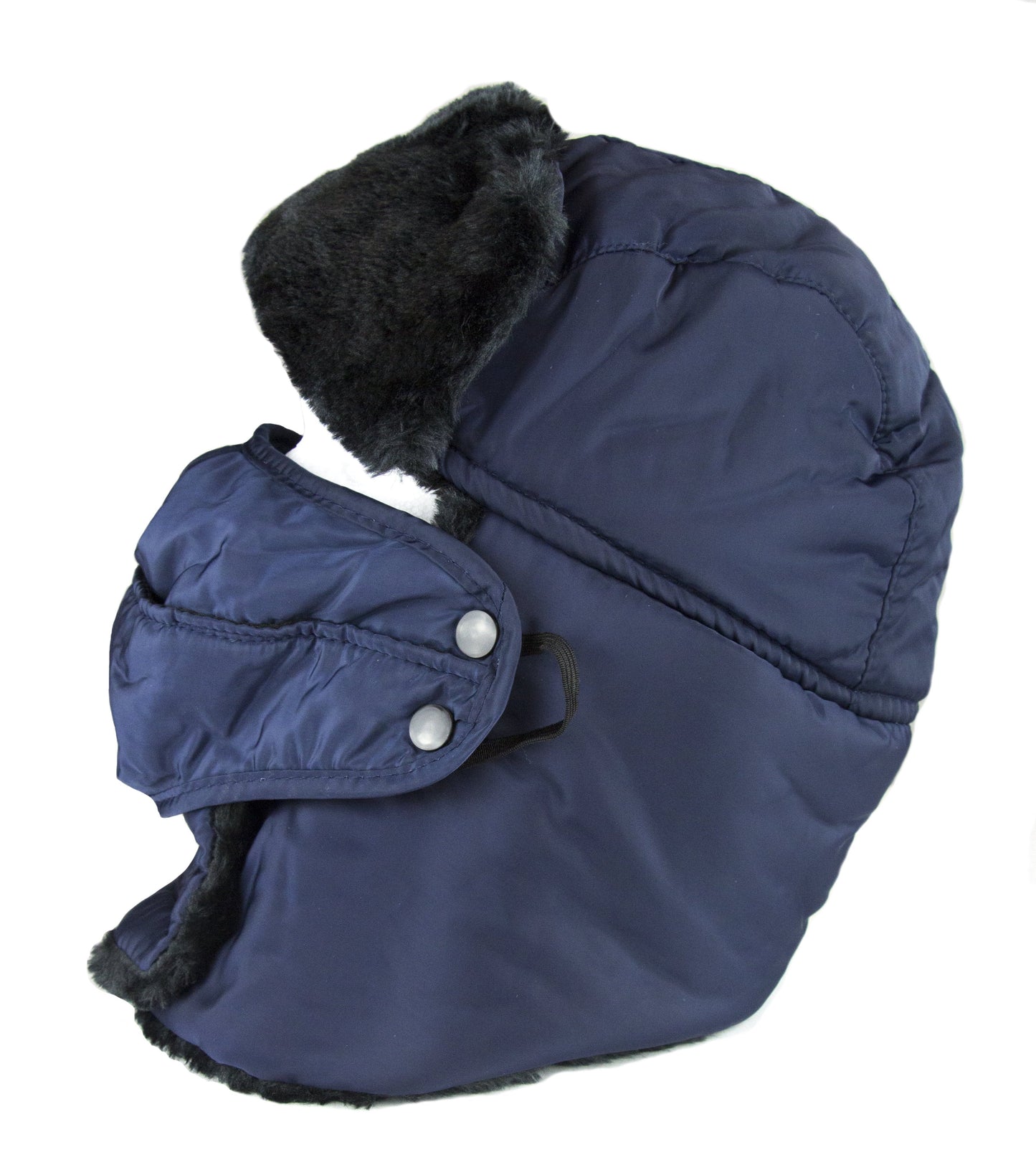 Sakkas Dab Unisex Faux Fur Chin Strap Removable Face Mask Winter Cold Trooper Hat - Concordia Style Boutique