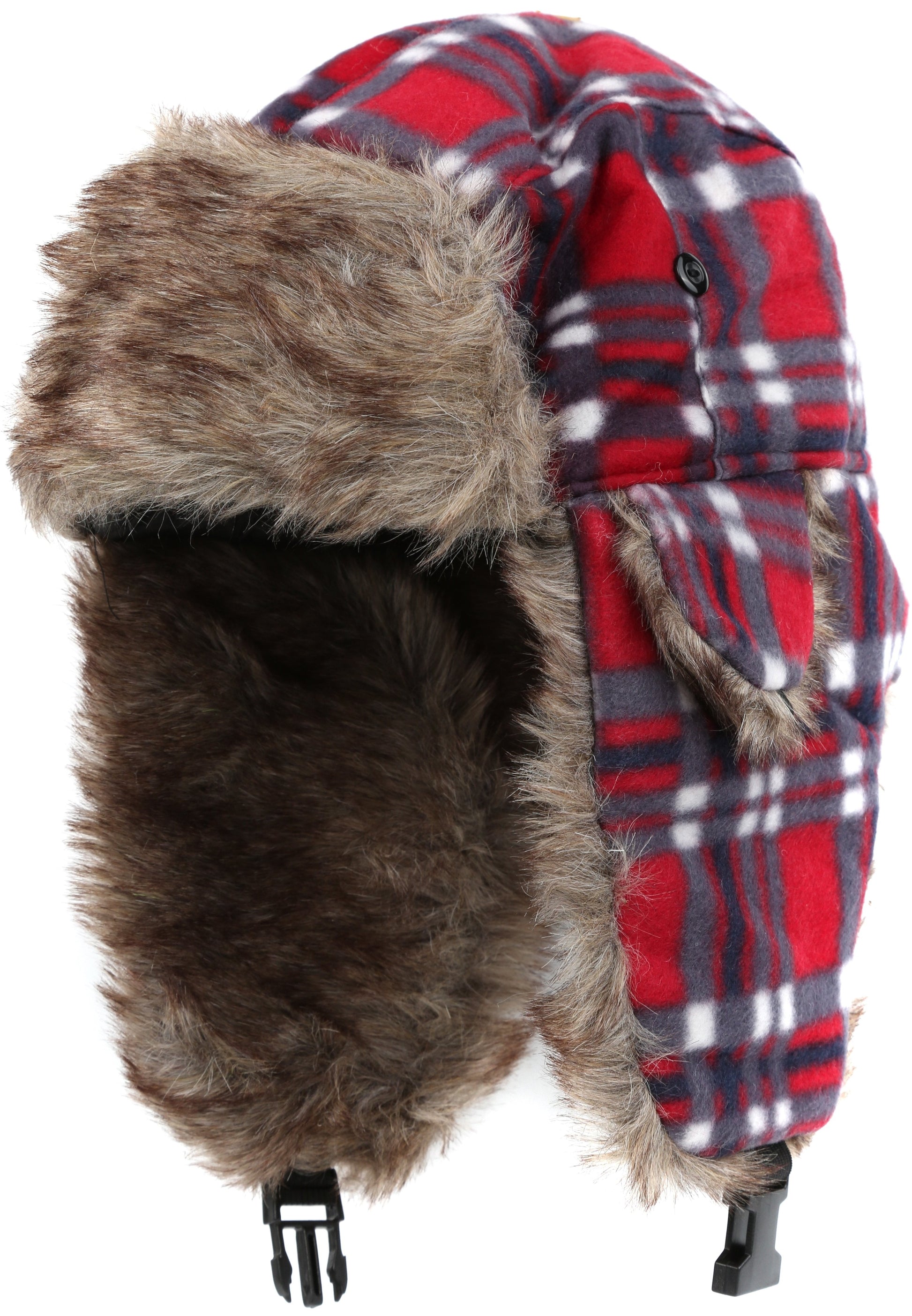 Sakkas Caele Unisex Ear Flap Faux Fur Lined Chin Buckle Strap Winter Trooper Hat - Concordia Style Boutique