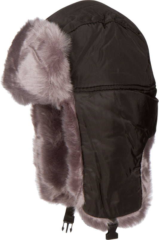 Sakkas Martin Adjustable Casual Aviator Ushanka Trapper Hat Faux Fur Lined - Concordia Style Boutique