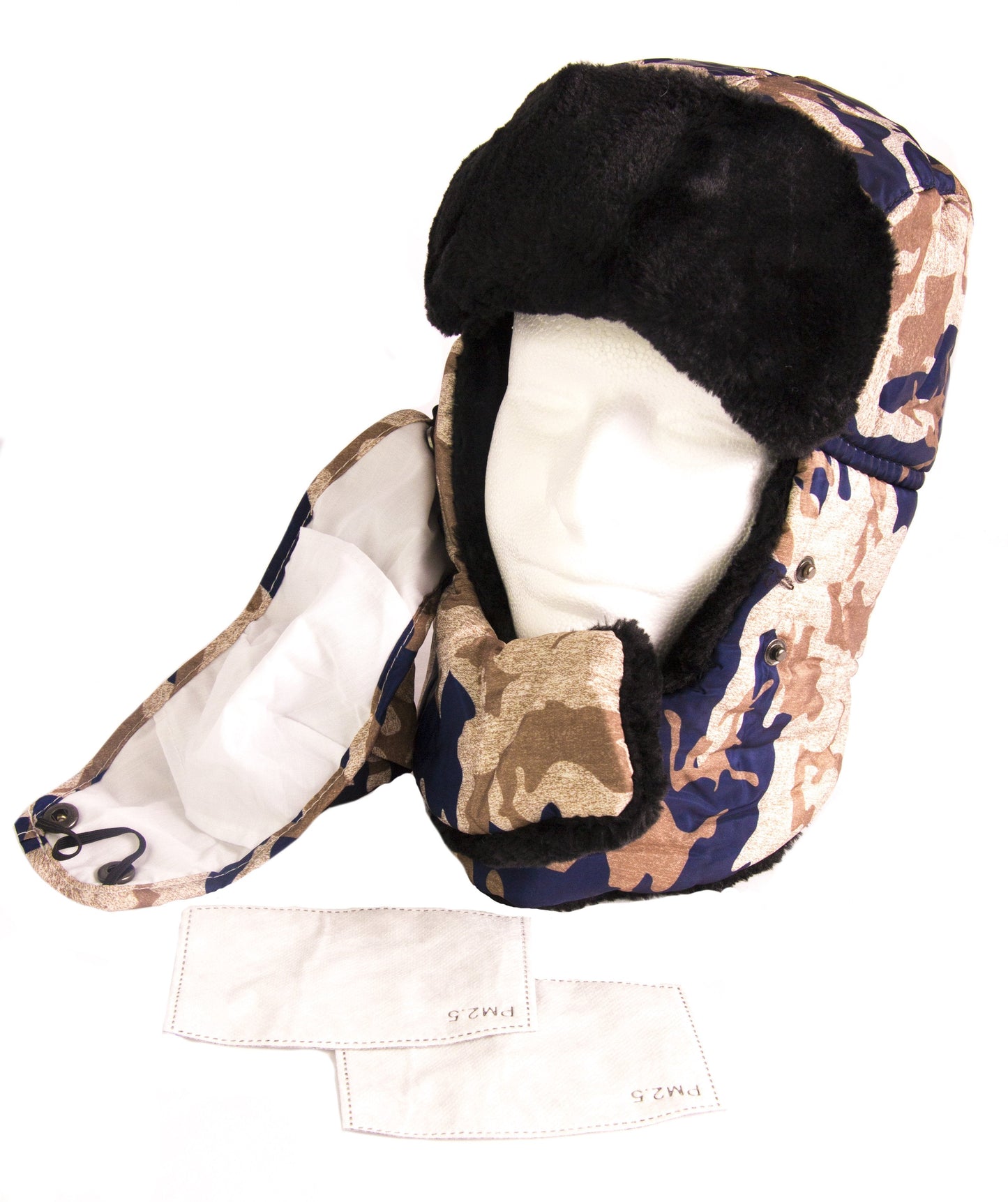 Sakkas Alex Unisex Ushanka Faux Fur Windproof Trapper Aviator Hat Removable Mask - Concordia Style Boutique