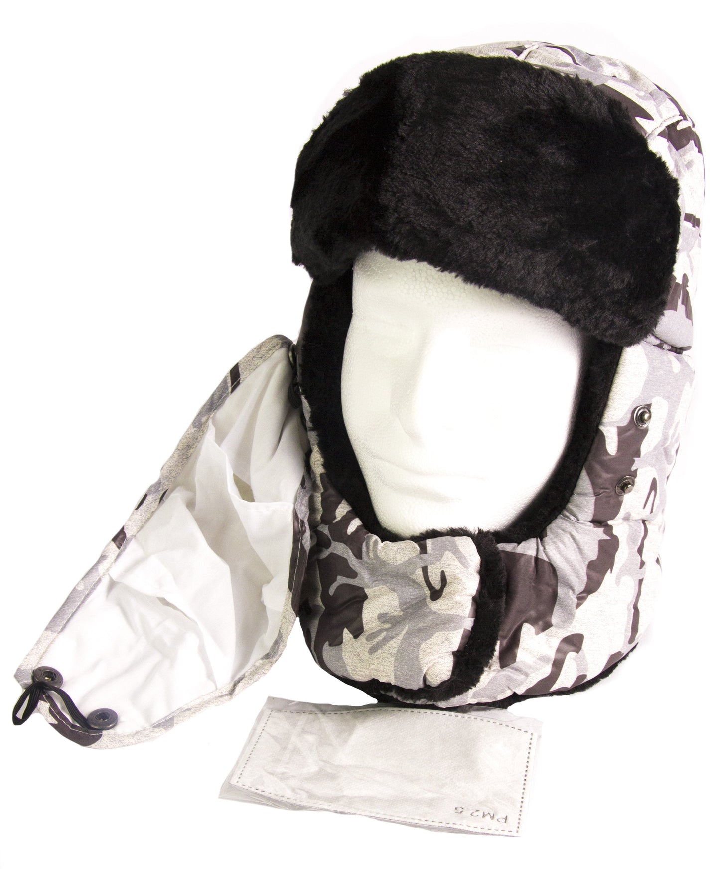 Sakkas Alex Unisex Ushanka Faux Fur Windproof Trapper Aviator Hat Removable Mask - Concordia Style Boutique