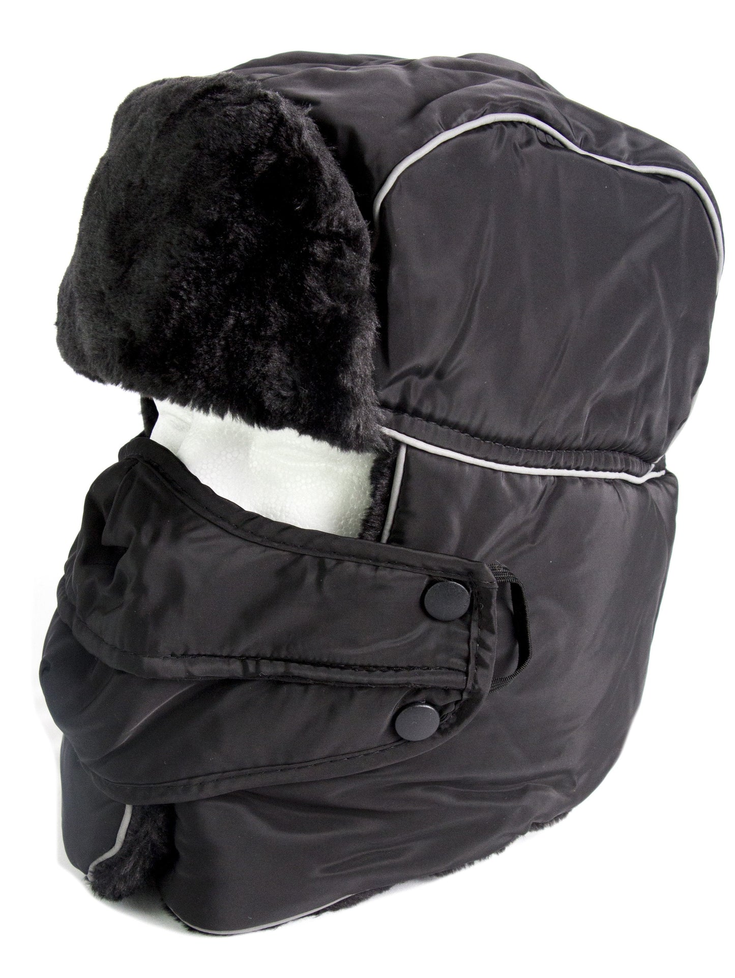 Sakkas Alex Unisex Ushanka Faux Fur Windproof Trapper Aviator Hat Removable Mask - Concordia Style Boutique