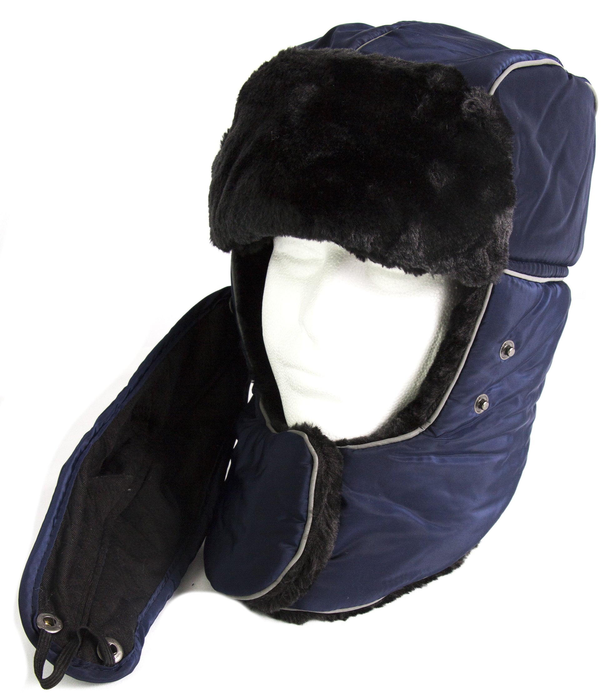 Sakkas Alex Unisex Ushanka Faux Fur Windproof Trapper Aviator Hat Removable Mask - Concordia Style Boutique