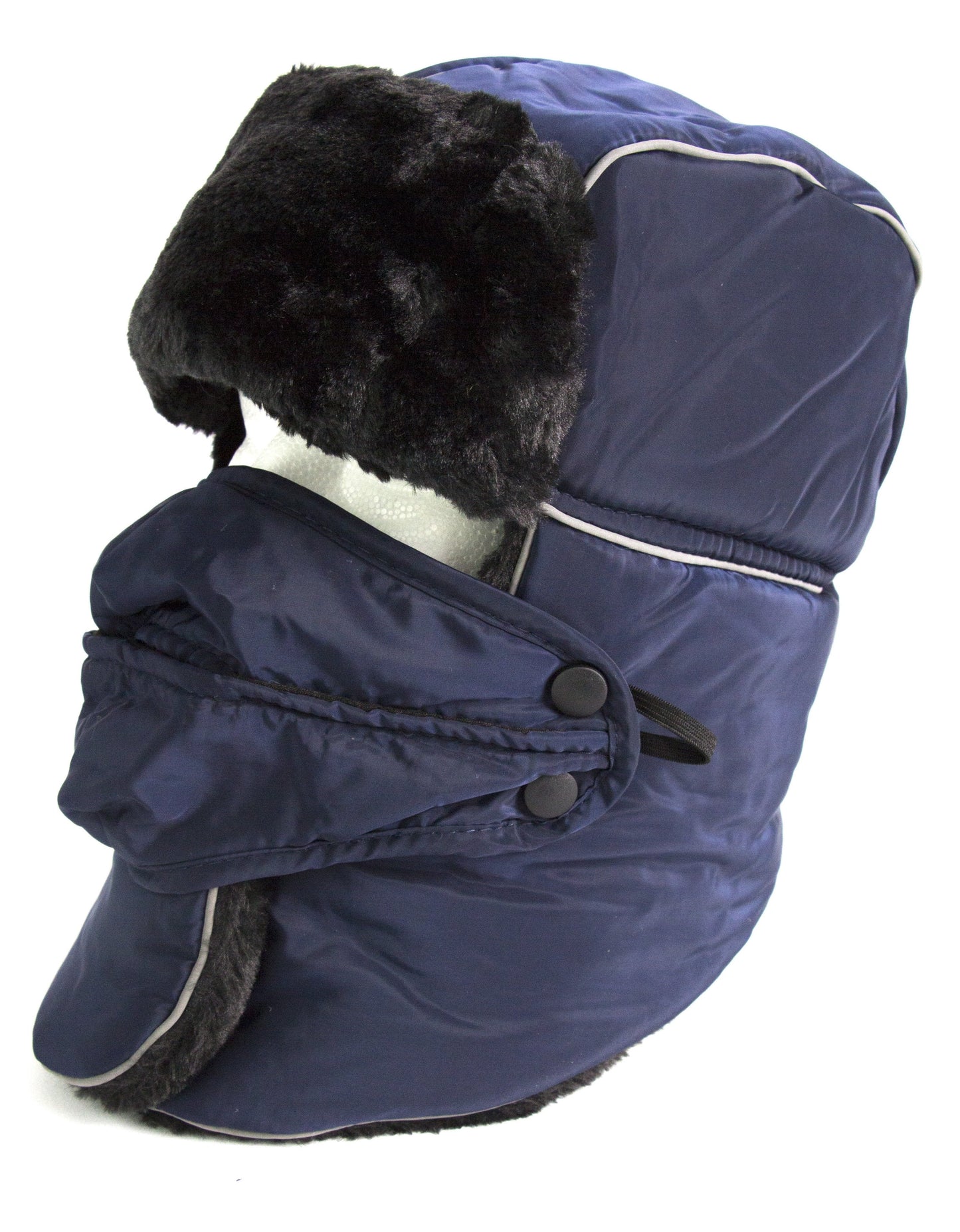 Sakkas Alex Unisex Ushanka Faux Fur Windproof Trapper Aviator Hat Removable Mask - Concordia Style Boutique