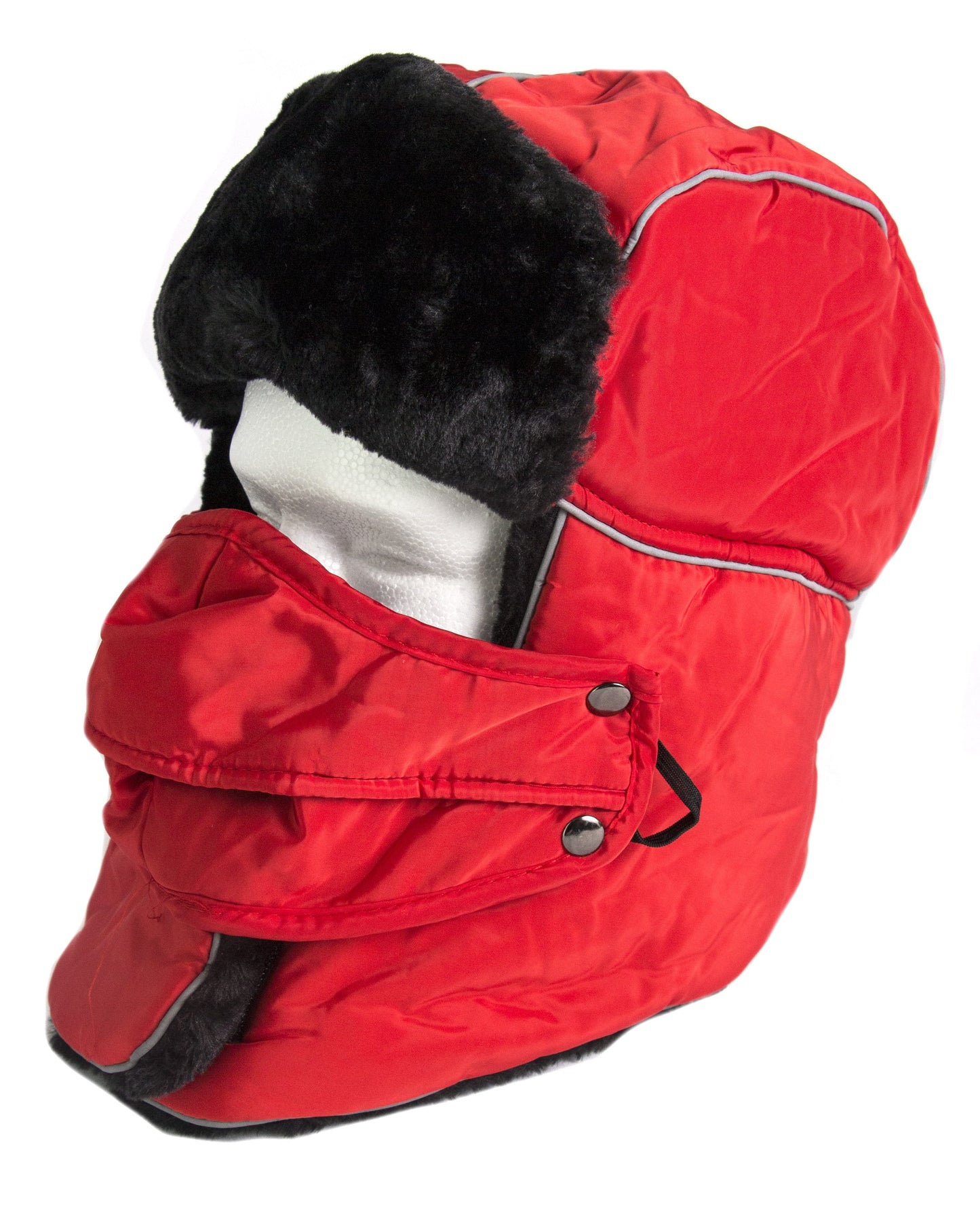 Sakkas Alex Unisex Ushanka Faux Fur Windproof Trapper Aviator Hat Removable Mask - Concordia Style Boutique