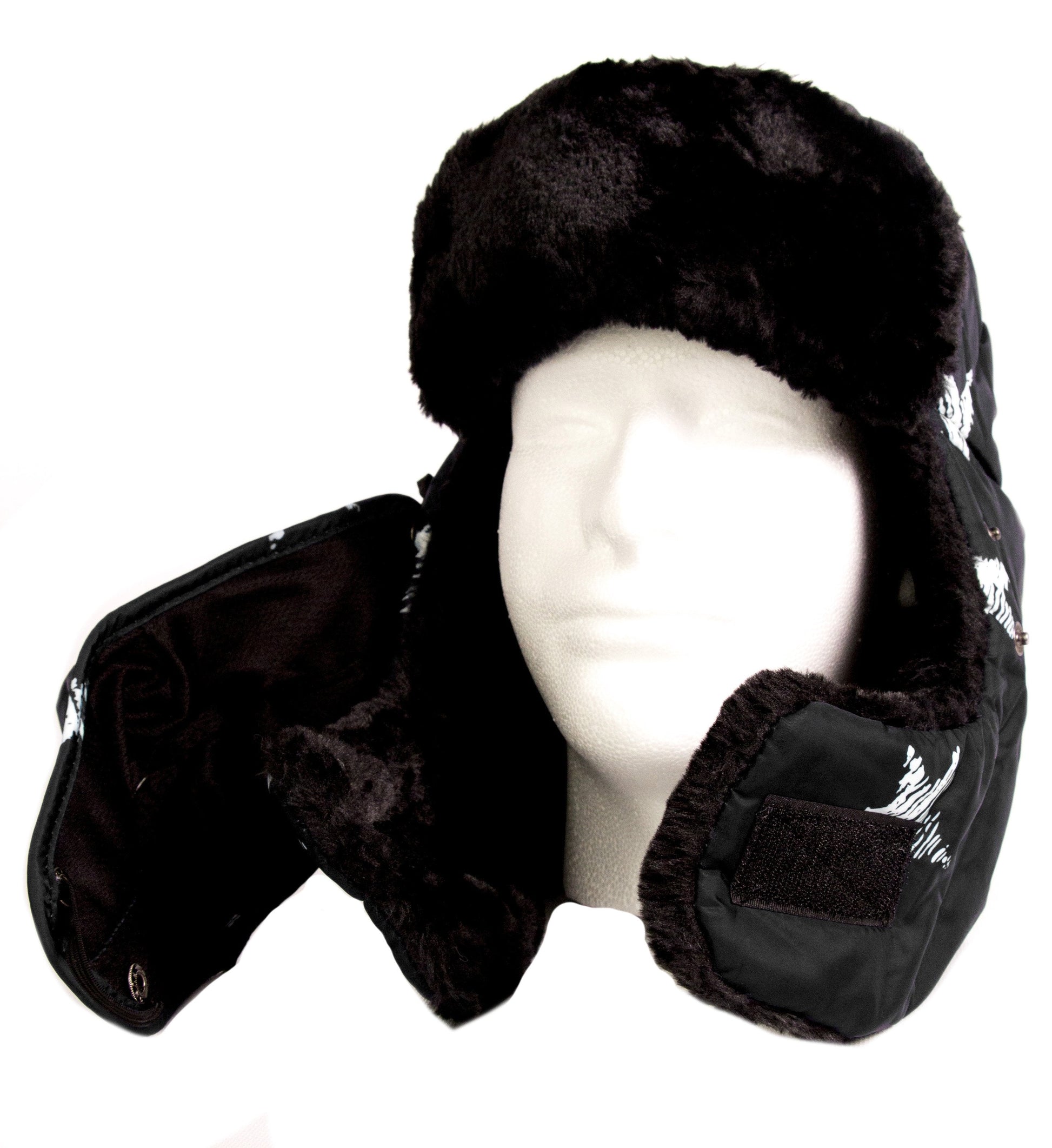 Sakkas Alex Unisex Ushanka Faux Fur Windproof Trapper Aviator Hat Removable Mask - Concordia Style Boutique