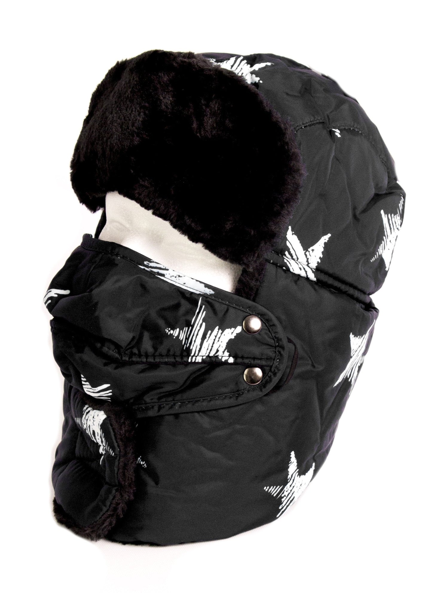 Sakkas Alex Unisex Ushanka Faux Fur Windproof Trapper Aviator Hat Removable Mask - Concordia Style Boutique