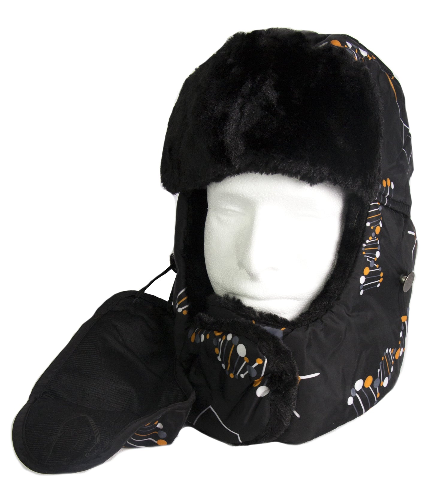 Sakkas Alex Unisex Ushanka Faux Fur Windproof Trapper Aviator Hat Removable Mask - Concordia Style Boutique