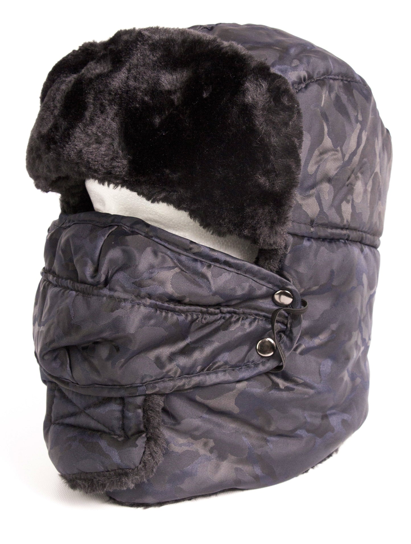 Sakkas Alex Unisex Ushanka Faux Fur Windproof Trapper Aviator Hat Removable Mask - Concordia Style Boutique