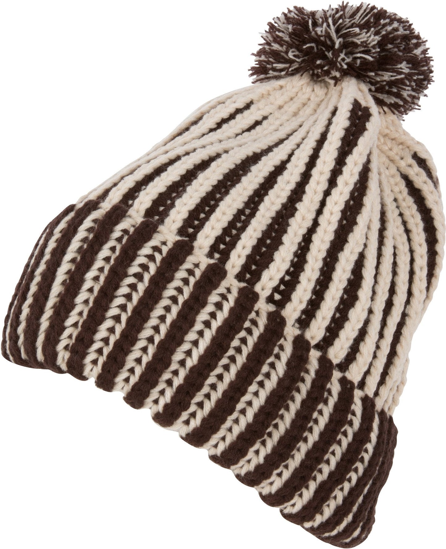 Sakkas Rhea Unisex Heathered Multi Colored Stripe Pom Pom Beanie Hat - Concordia Style Boutique