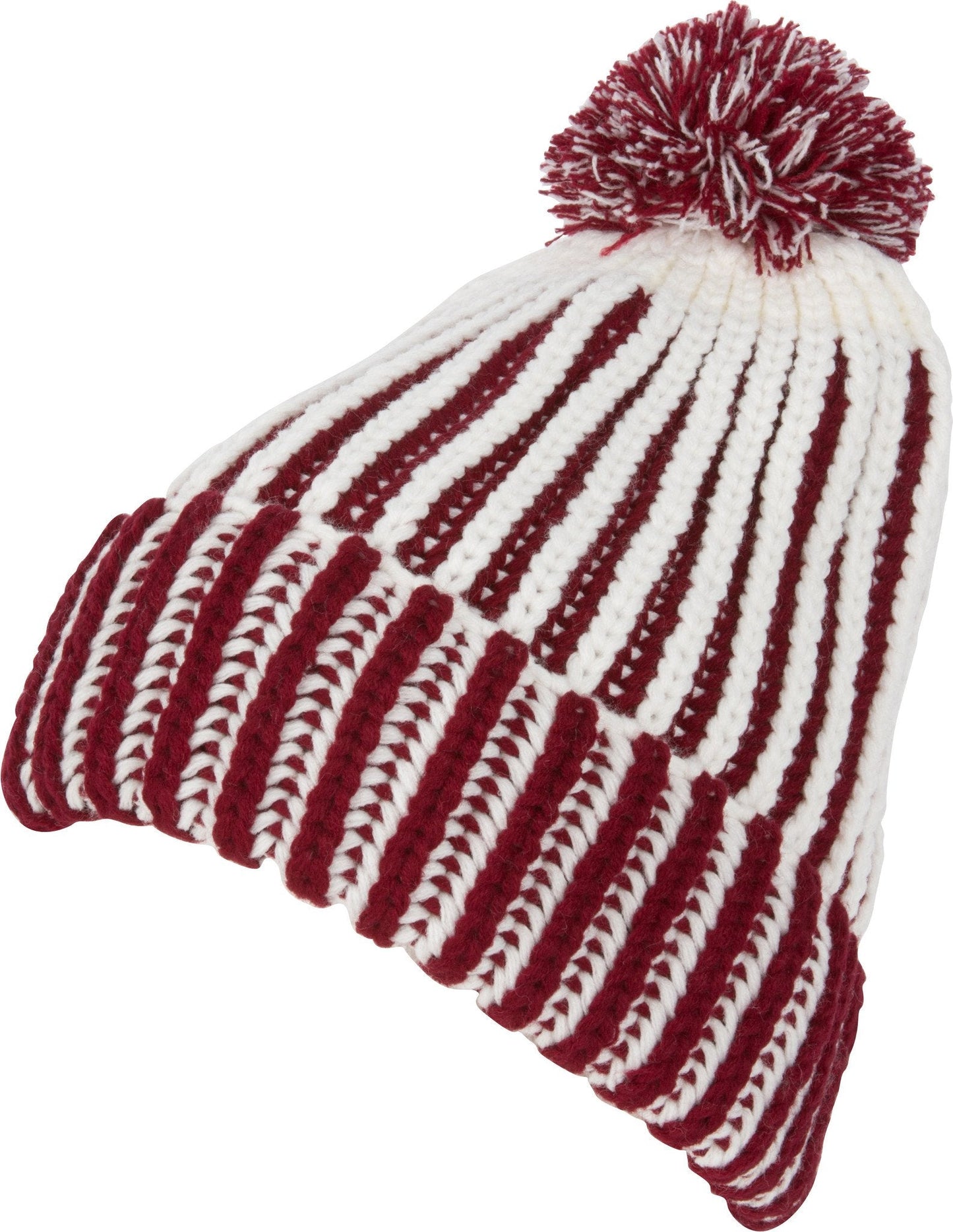 Sakkas Rhea Unisex Heathered Multi Colored Stripe Pom Pom Beanie Hat - Concordia Style Boutique